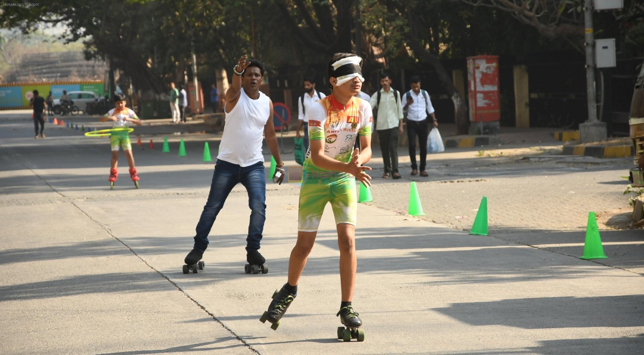 Jeet Trivedi with his Blindfolded Skating Act and World Record on 27th Jan 2018