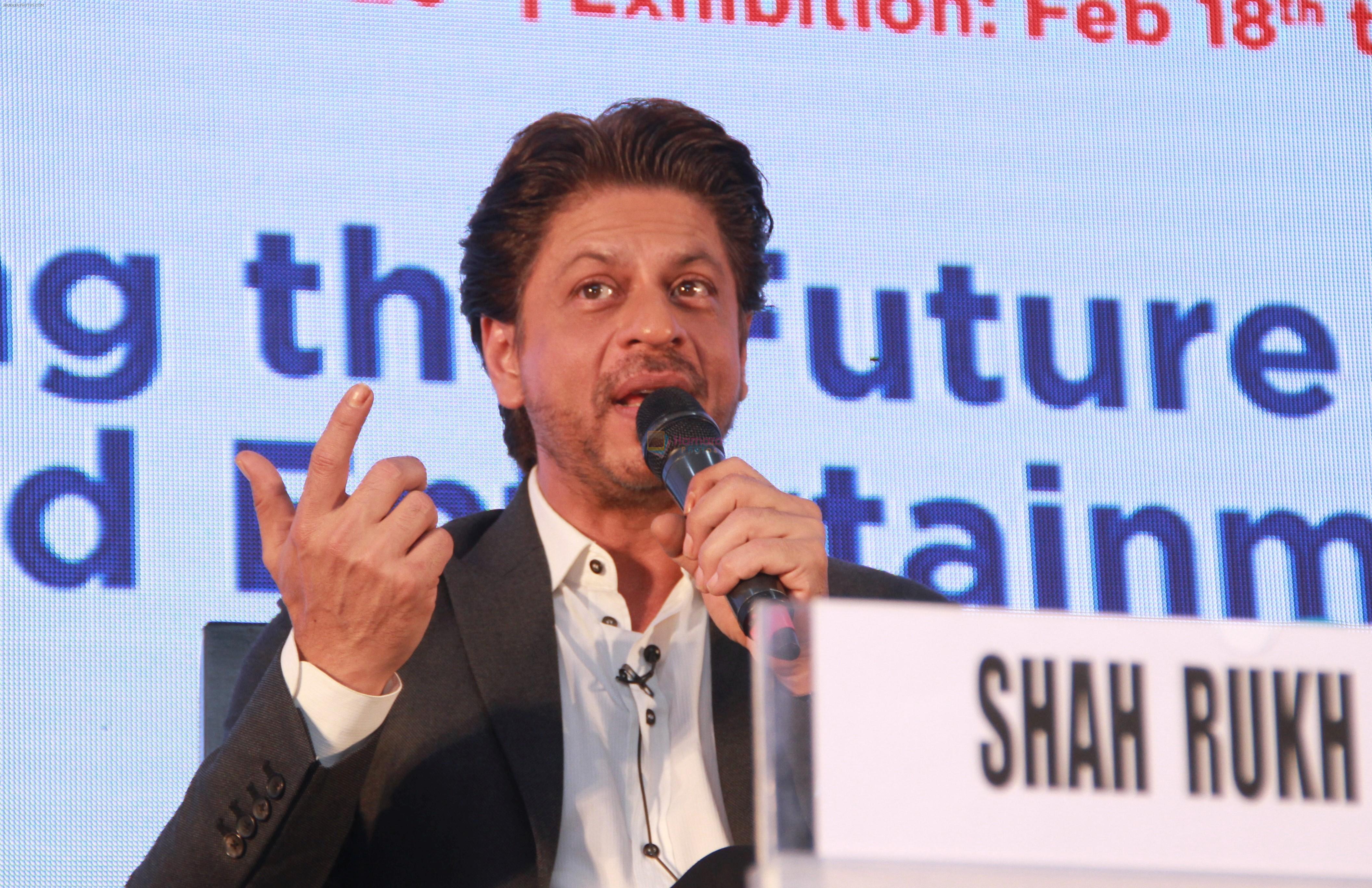 Shahrukh Khan attends the Media shaping the future & entertainment in Magnetic Maharshtra in bkc Mumbai on 20th Feb 2018