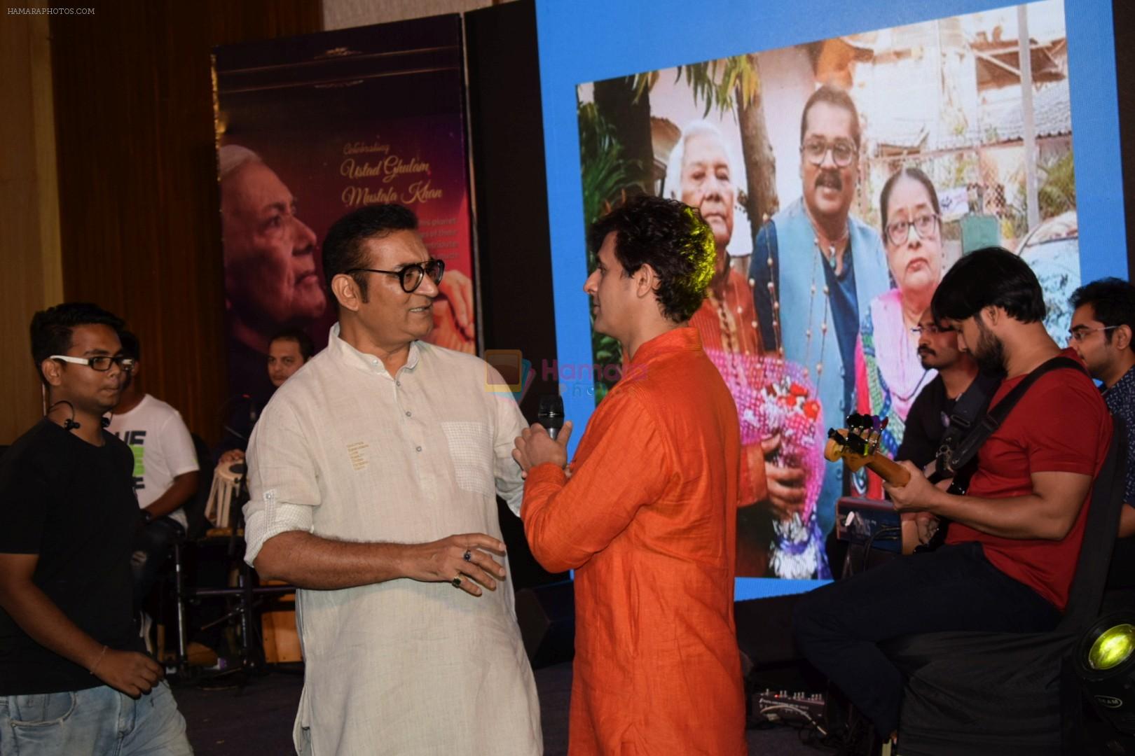 Sonu Nigam, Abhijeet Bhattacharya at the national honour Padma vibhushan bestowed to guru Ustad Ghulam Mustafa Khan at The Club in Andheri on 5th March 2018