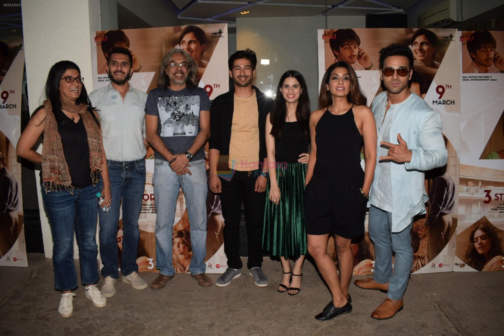 Ritesh Sidhwani, Arjun Mukerjee, Ankit Rathi, Aisha Ahmed, Masumeh Makhija, Pulkit Samrat at the Screening of film 3 Storeys in sunny sound, juhu, Mumbai on 6th March 2018