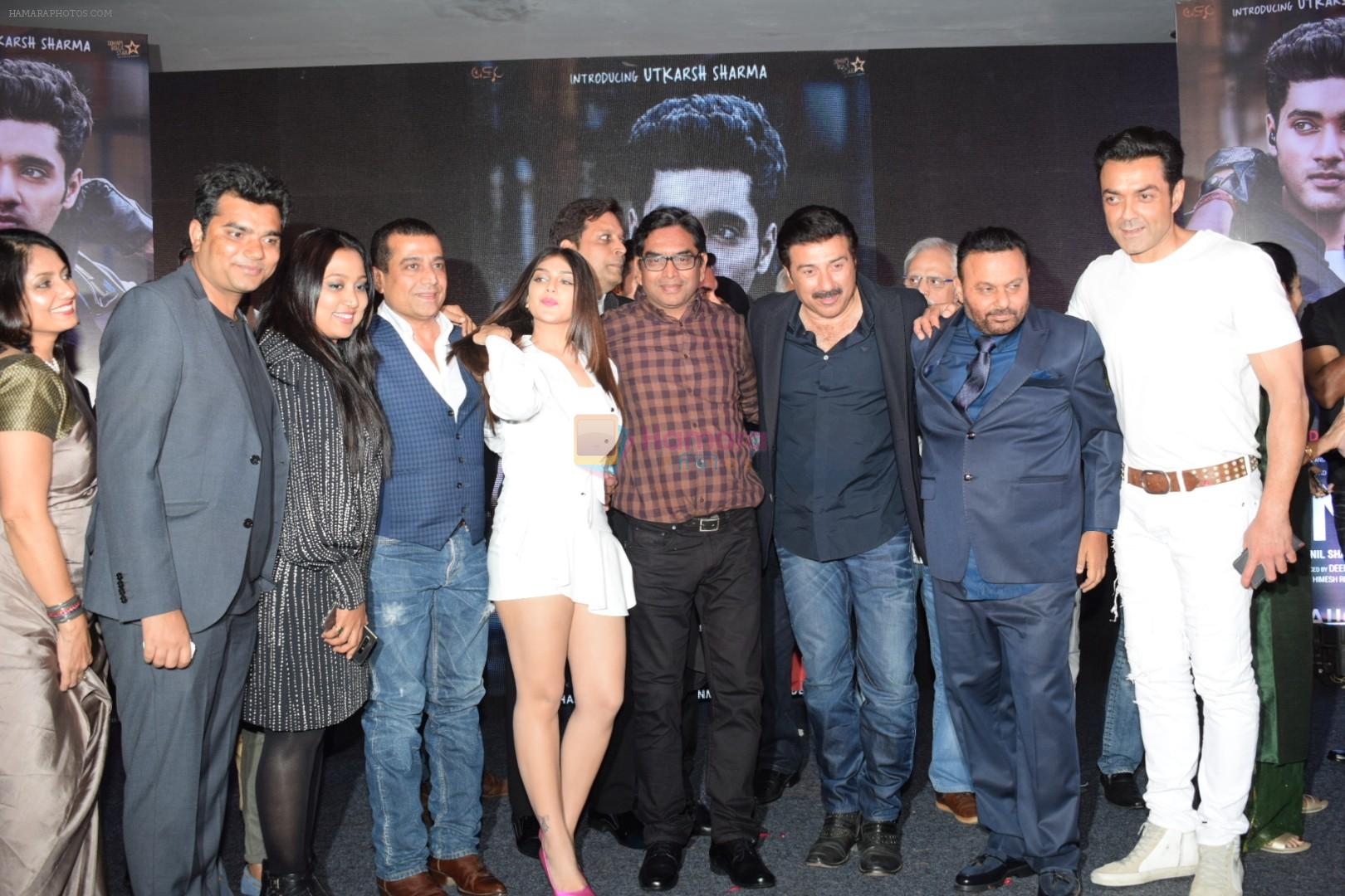 Sunny Deol, Bobby Deol, Anil Sharma, Ishita Chauhan at Successful Post Shoot Wrap Up Party On Anil Shrma Birthday on 7th March 2018