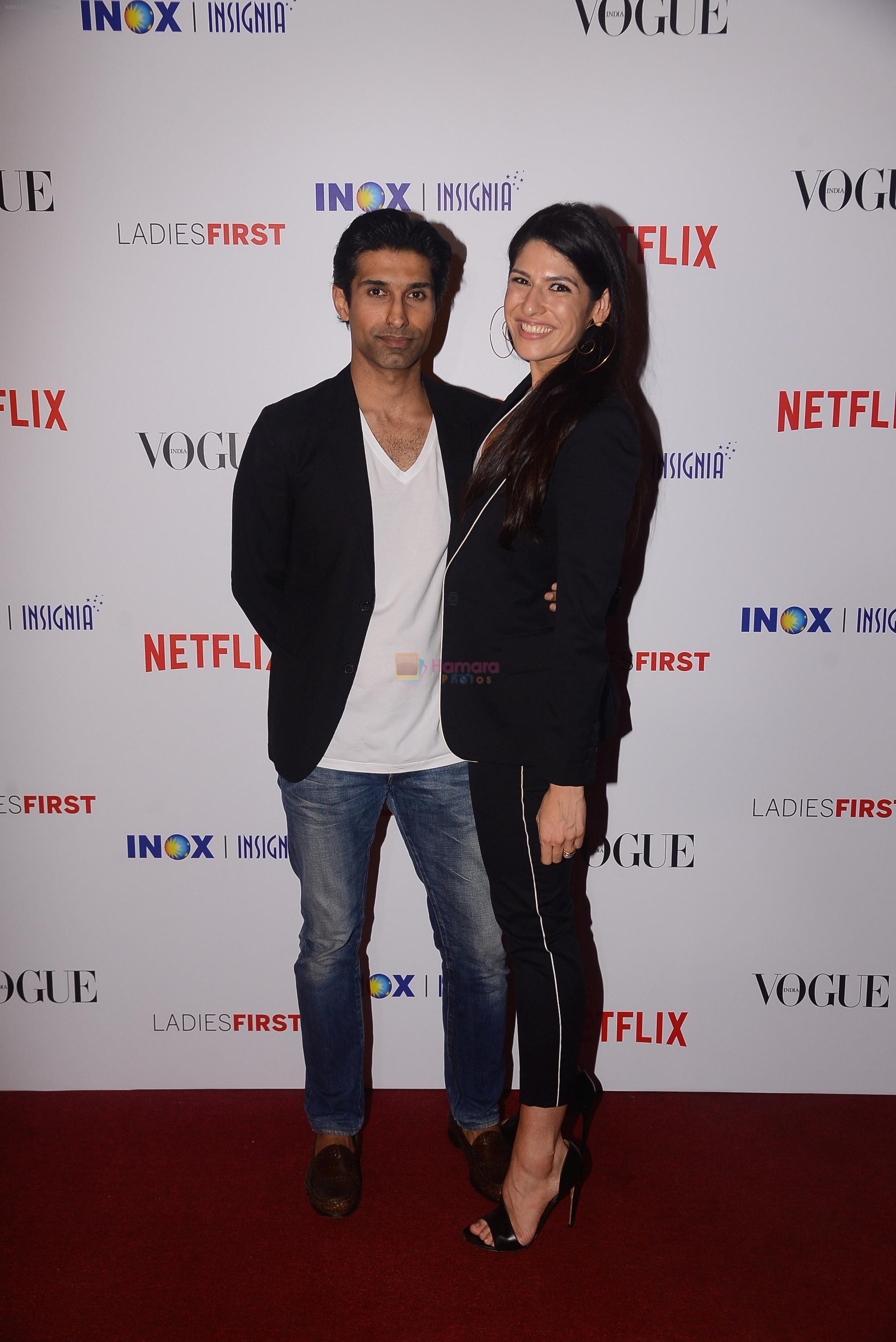 Uraaz and Shaana at the Premier of _Ladies First_- The First Original Netflix Documentary that chronicles the life of World No 1 Archer, Deepika Kumari on 8th March 2018