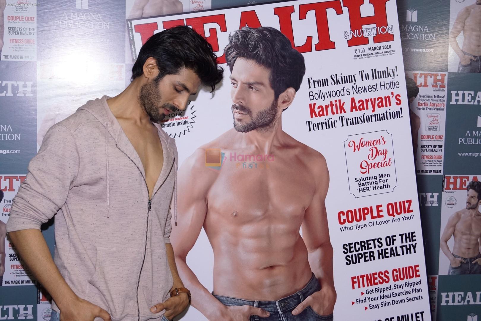 Kartik Aaryan On Cover Page Of Health & Nutrition Magazine on 8th March 2018