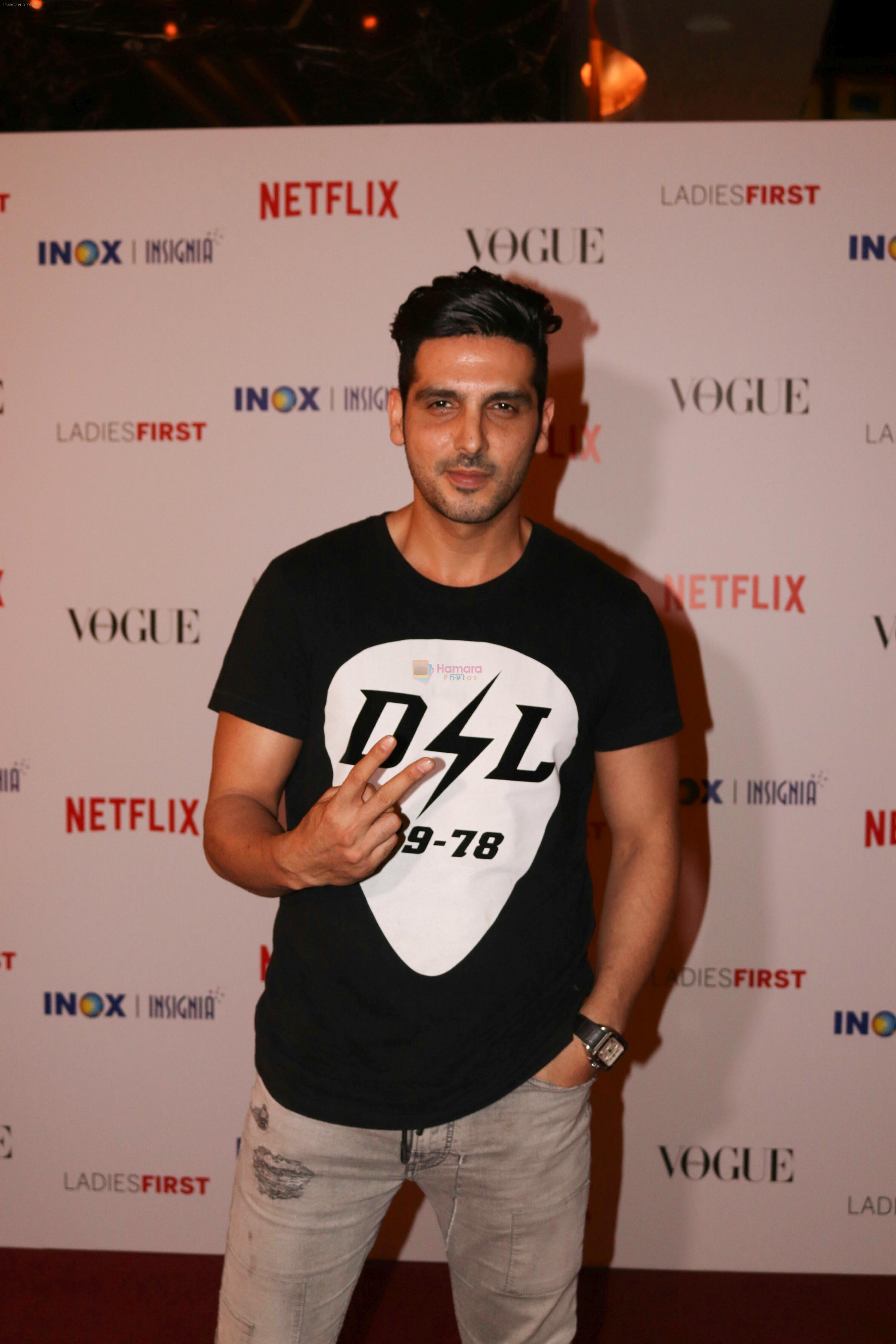 Zayed Khan at the Premier of _Ladies First_- The First Original Netflix Documentary that chronicles the life of World No 1 Archer, Deepika Kumari on 8th March 2018