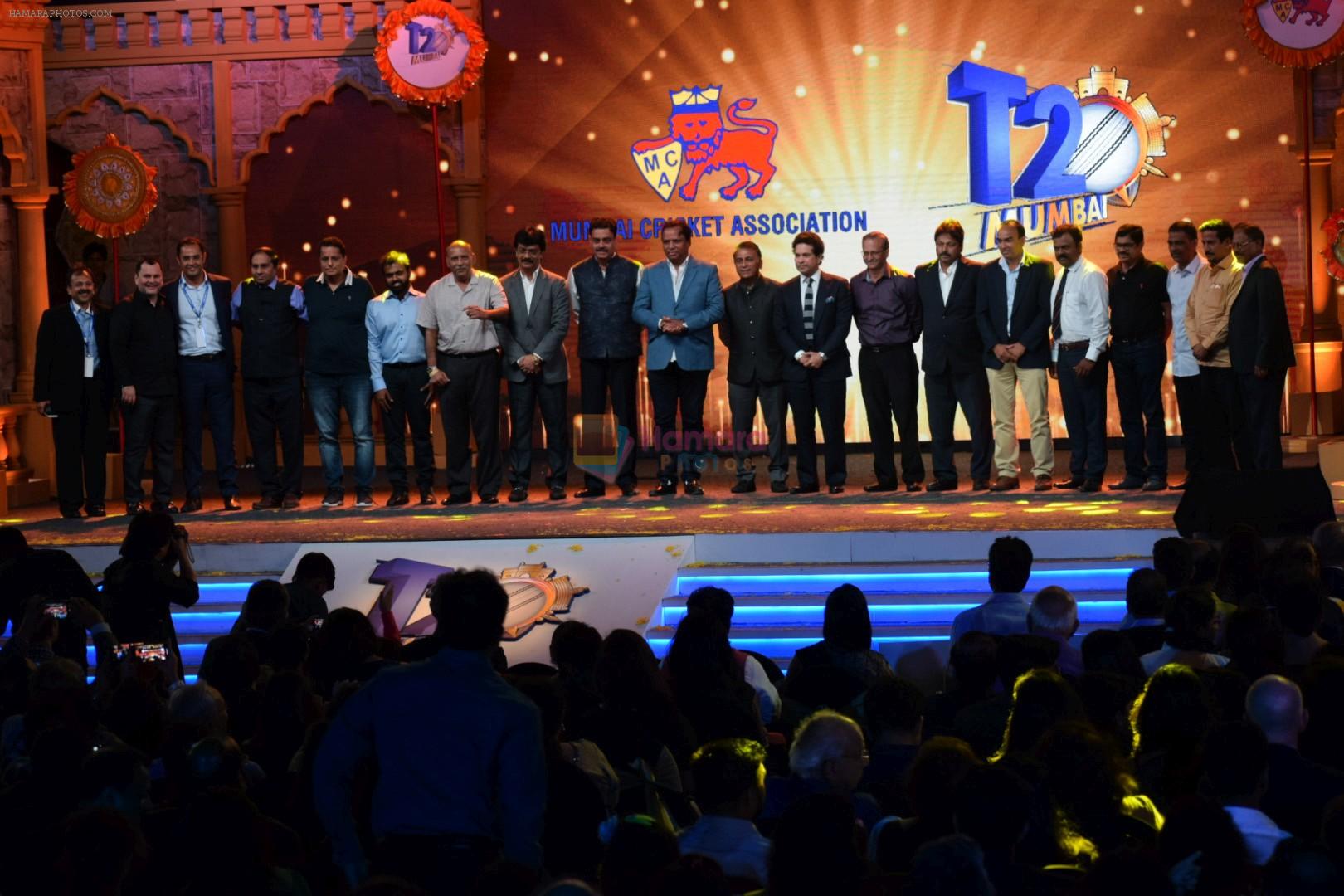 Sunil Gavaskar, Sachin Tendulkar at the Opening Ceremony Of T20 Mumbai Cricket League on 10th March 2018