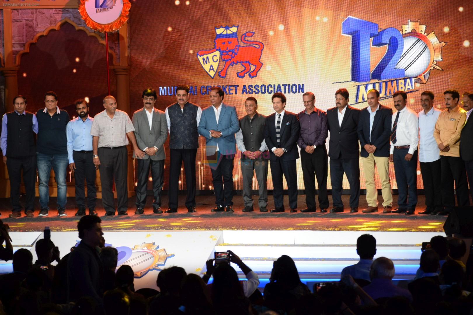 Sunil Gavaskar, Sachin Tendulkar at the Opening Ceremony Of T20 Mumbai Cricket League on 10th March 2018