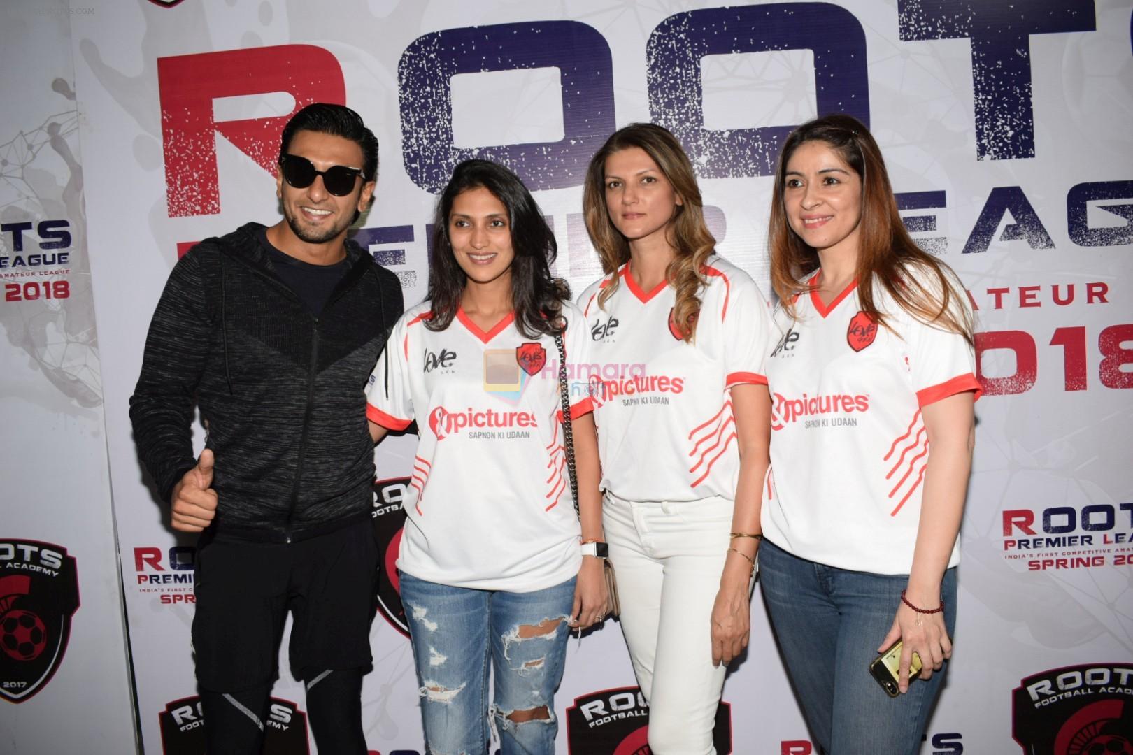Ranveer Singh, Nandita Mahtani,  Bhavna Pandey  at Roots Premiere League Spring Season 2018 For Amateur Football In India on 14th March 2018