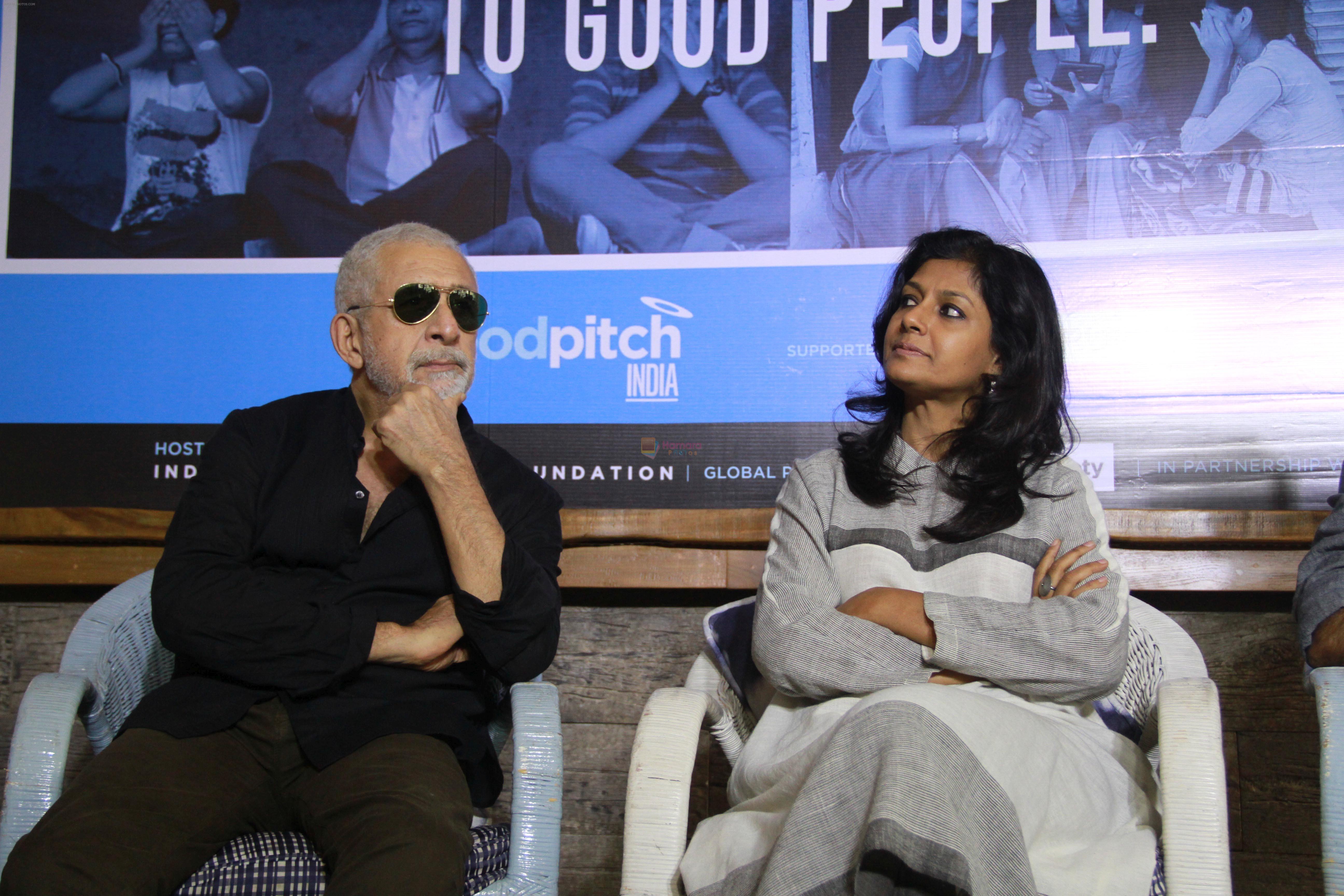 Nandita Das, Naseeruddin Shah at the Press announcement for Good Pitch for films on 14th March 2018