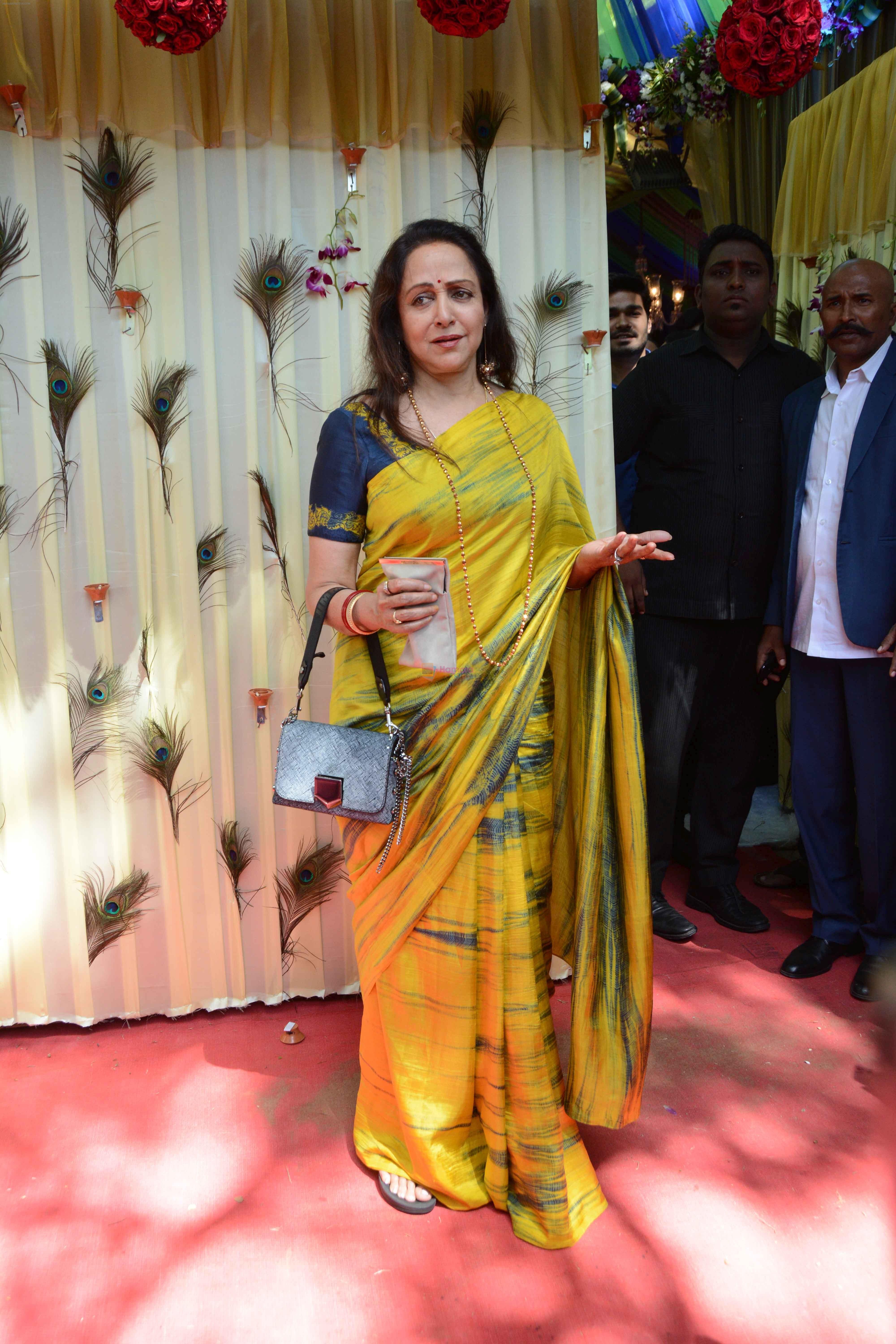 Hema Malini at The auspicious occasion of Annaprasanna on 22nd March 2018