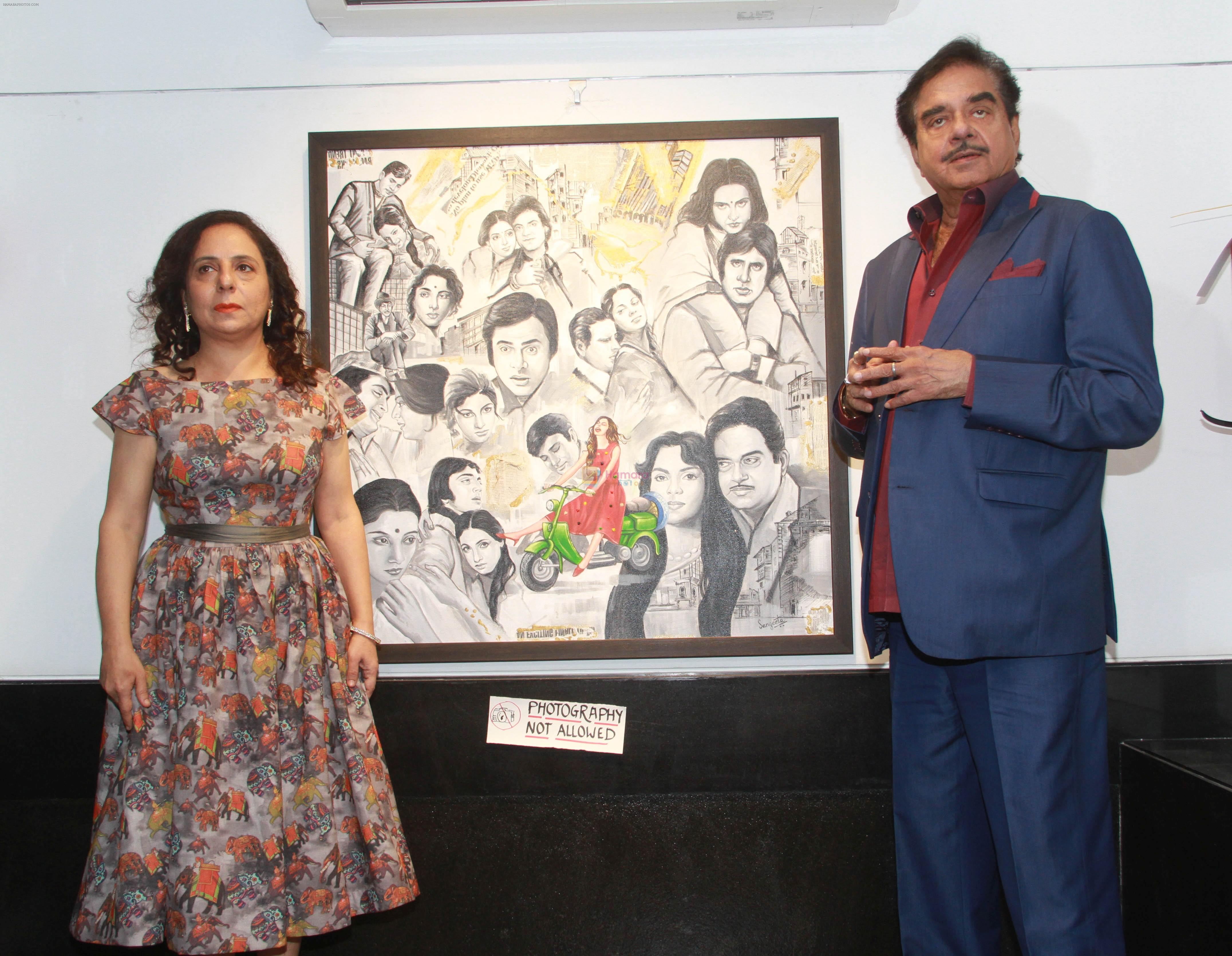 Shatrughan Sinha Inaugurates The Art Exhibition Of Sangeeta Babani At Jehangir Art Gallery on 4th April 2018