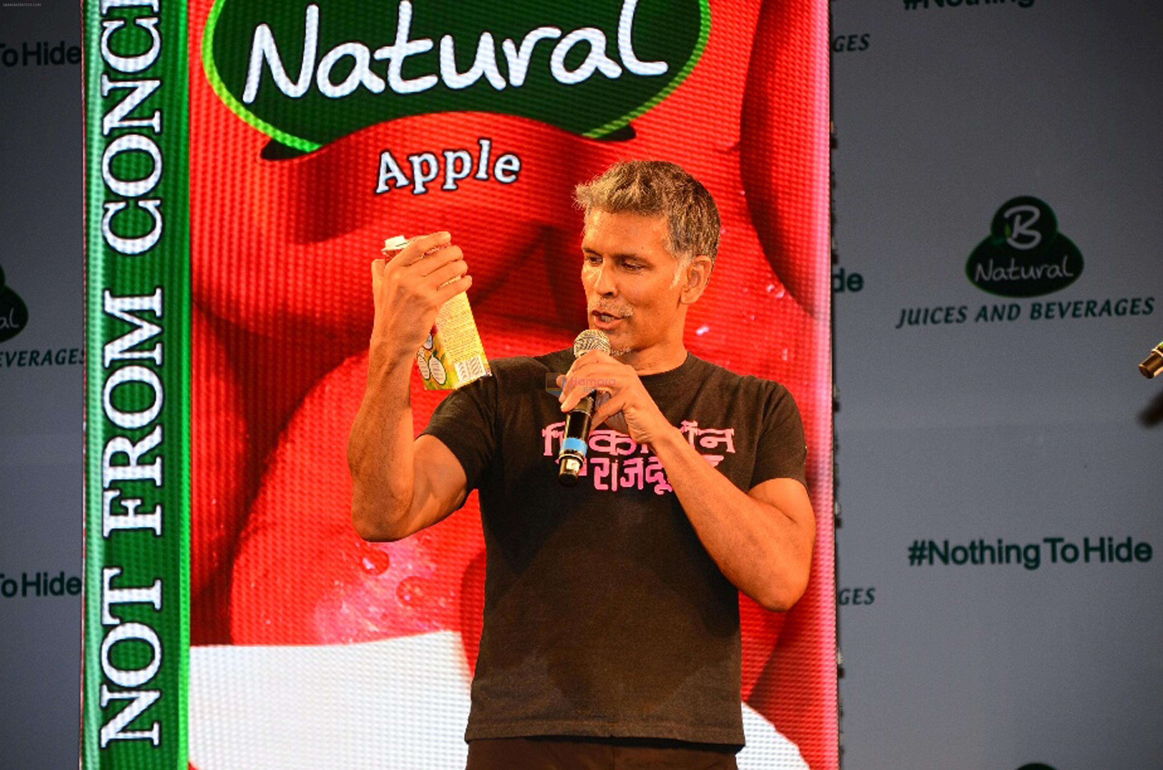 Milind Soman At Launch Of B Natural New Range Of Juices on 9th April 2018