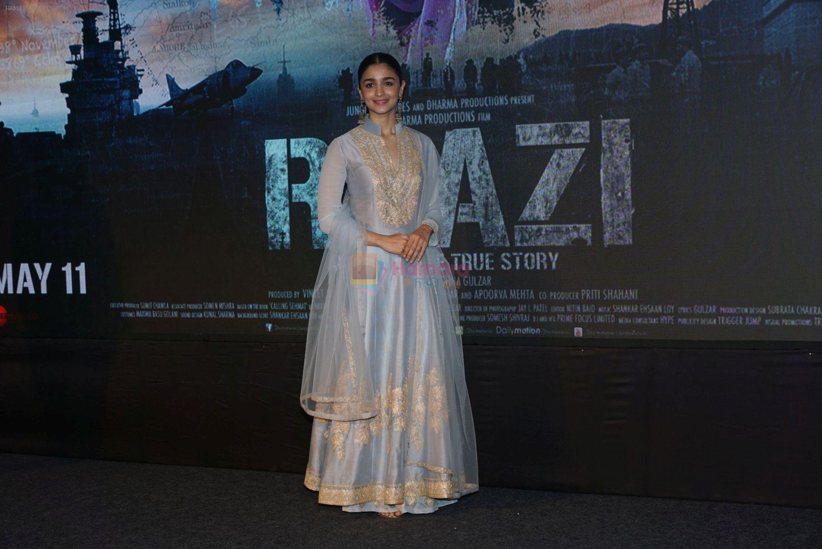 Alia Bhatt At Song Launch Of Film Raazi on 18th April 2018