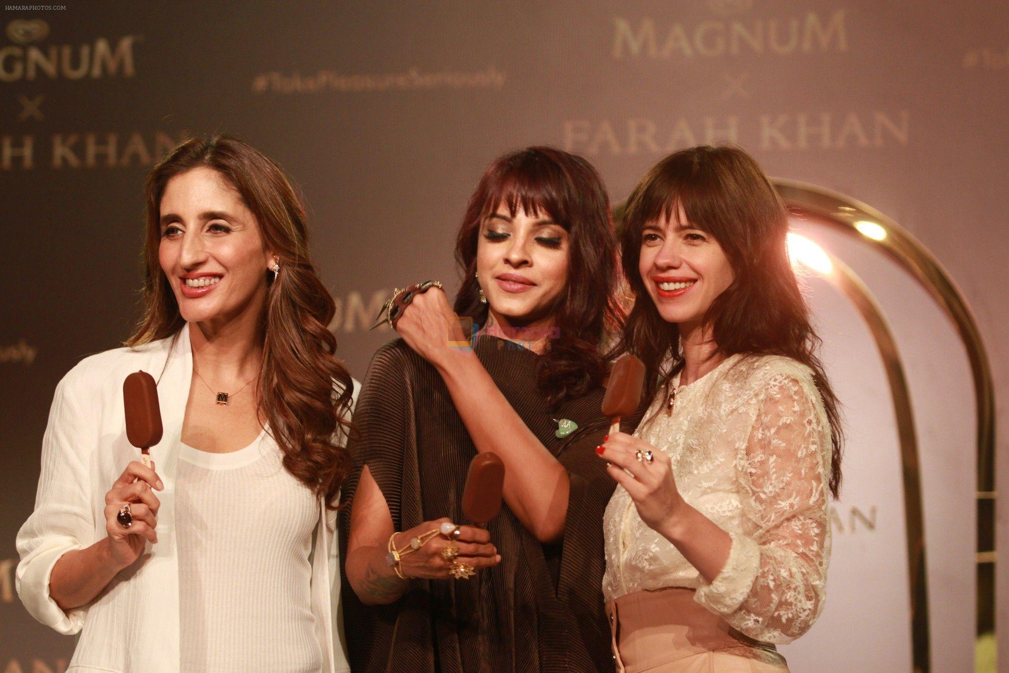 Kalki Koechlin, Farah Khan Ali unveil a collection of jewels in collaboration with Magnum on 24th April 2018