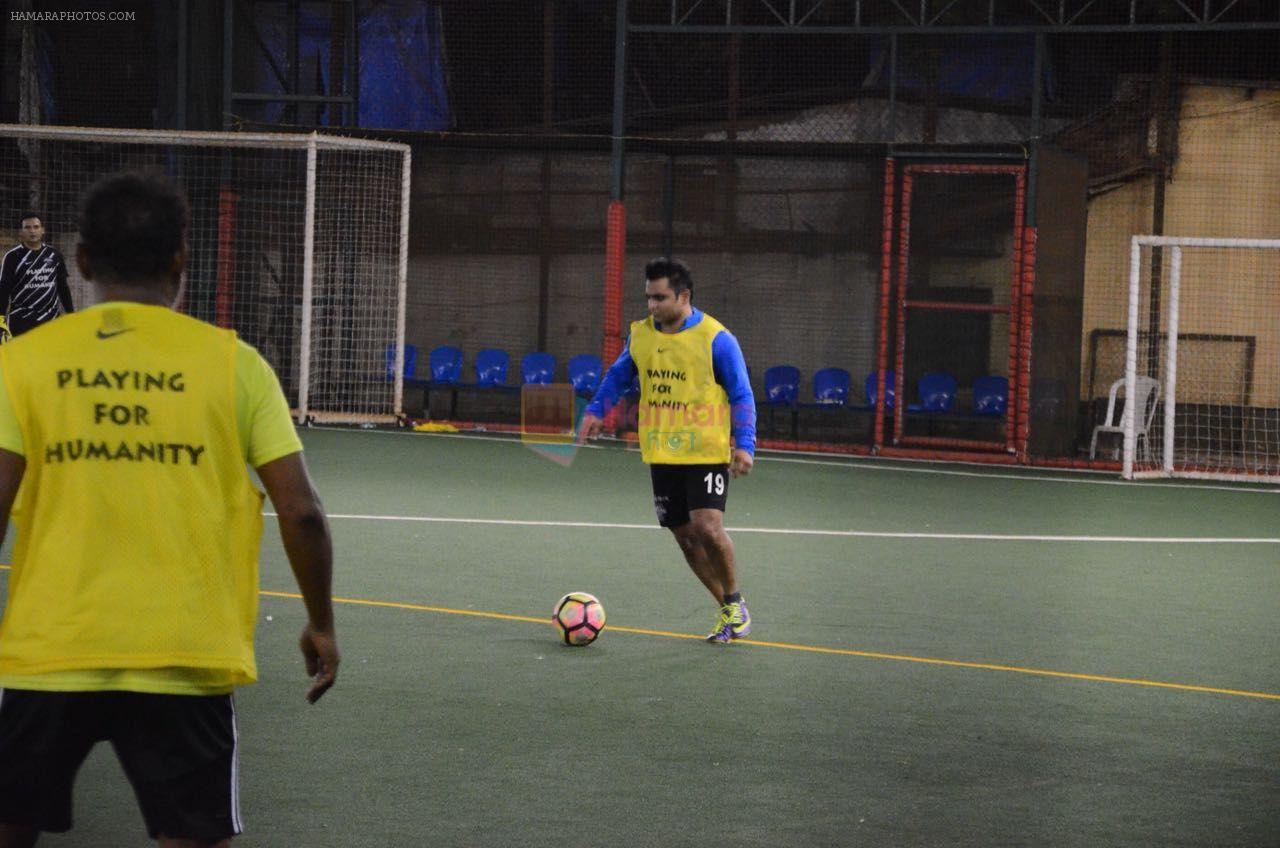 Sachin Joshi spotted playing soccer at ASFC (All Stars Football Club) in Bandra on 19th April 2018