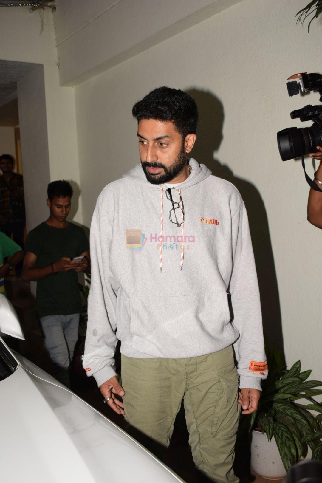 Abhishek Bachchan at the Screening of 102 NotOut in Sunny Super sound, juhu on 1st May 2018