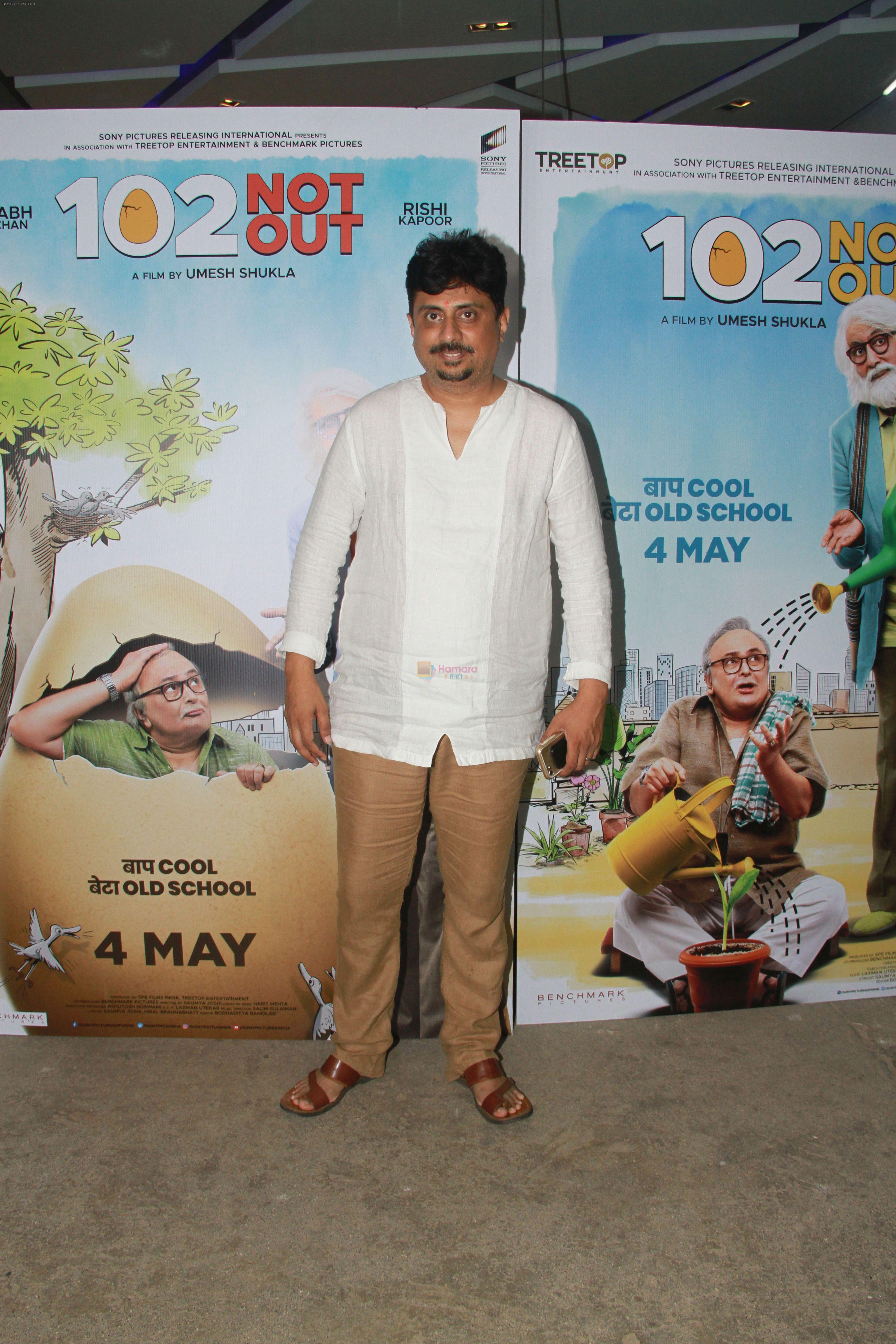 Umesh Shukla at the Screening of 102 NotOut in Sunny Super sound, juhu on 1st May 2018