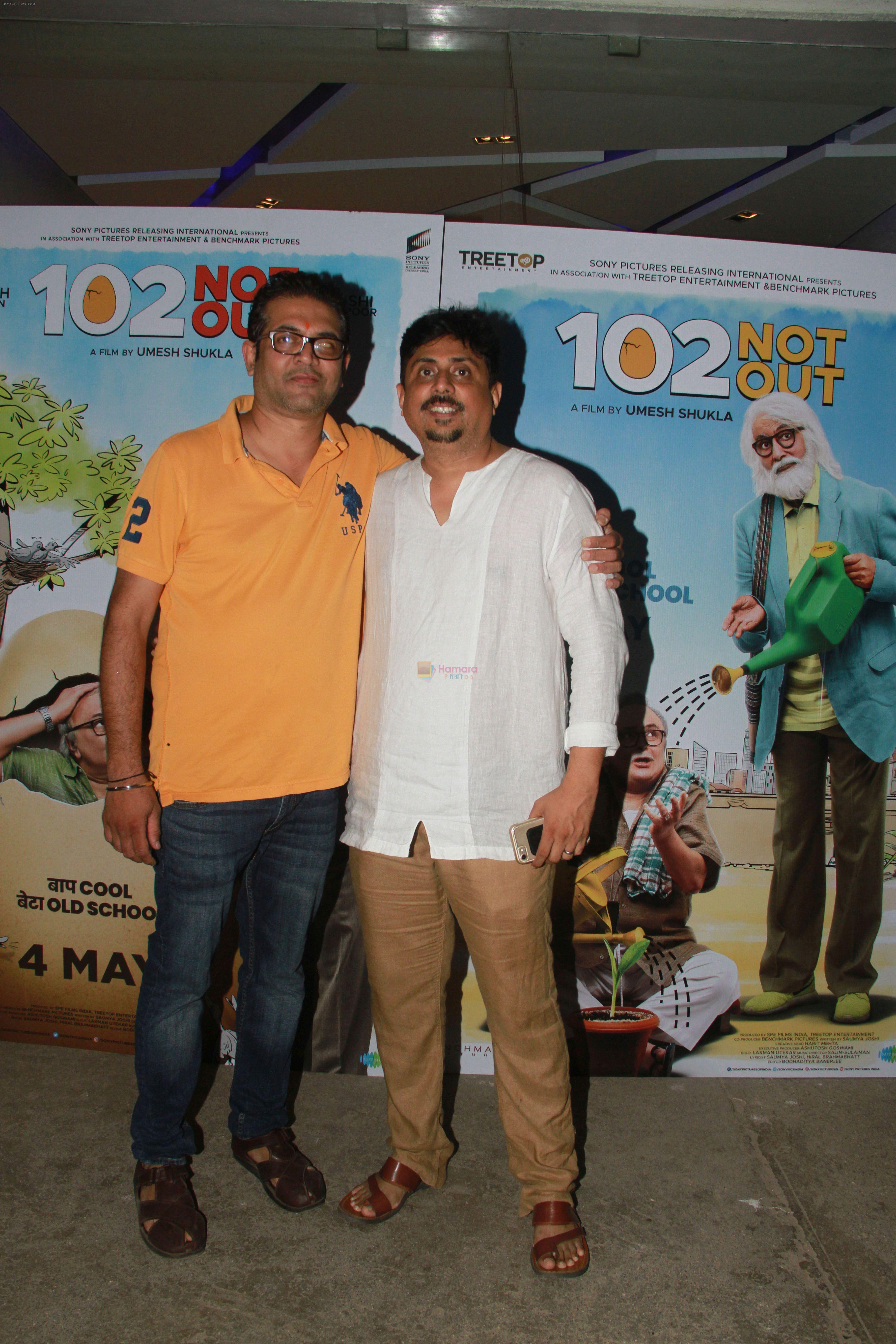 Umesh Shukla at the Screening of 102 NotOut in Sunny Super sound, juhu on 1st May 2018