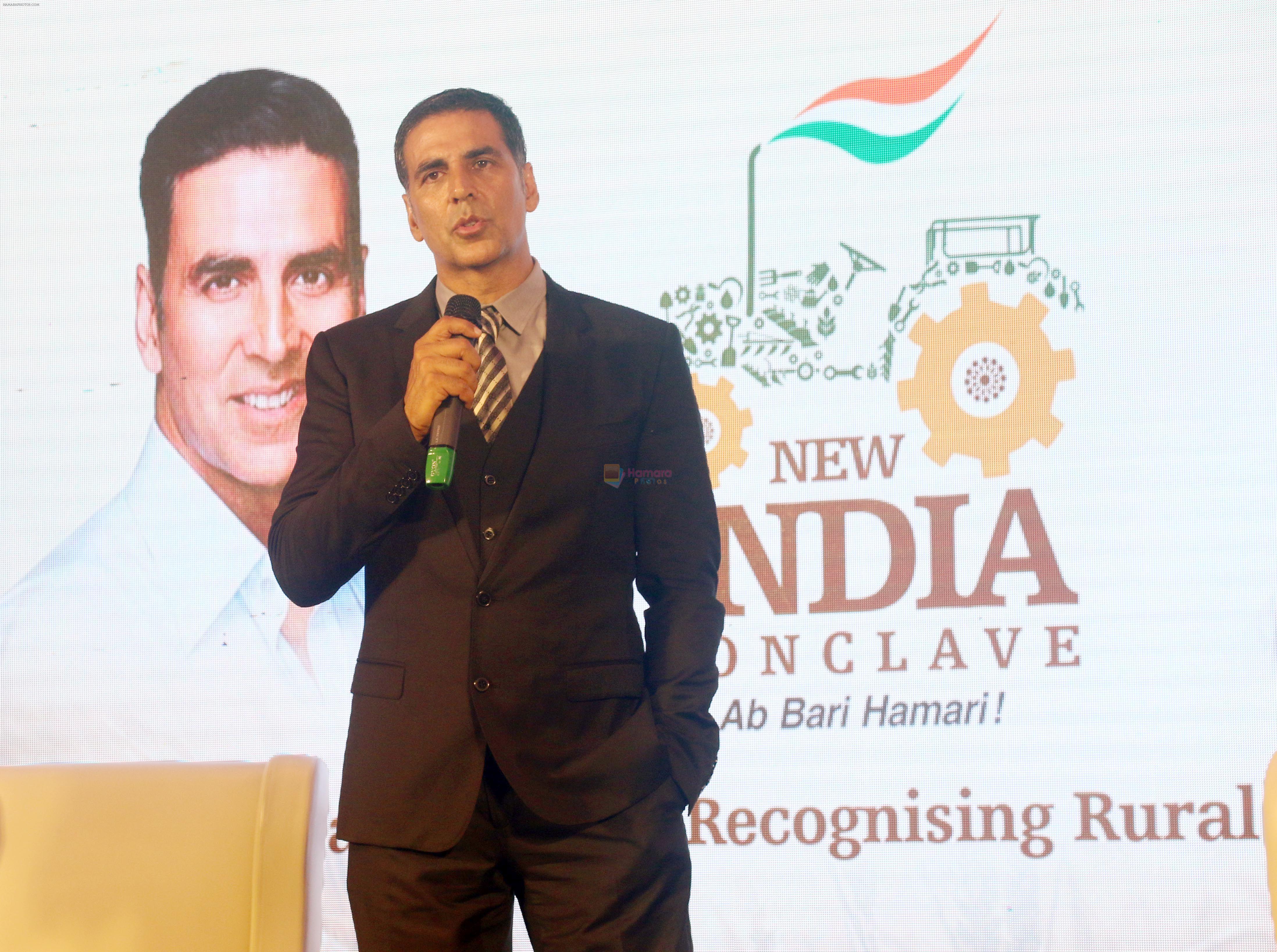 Akshay Kumar at the launch of New India Conclave at jw marriott juhu , mumbai on 1st May 2018