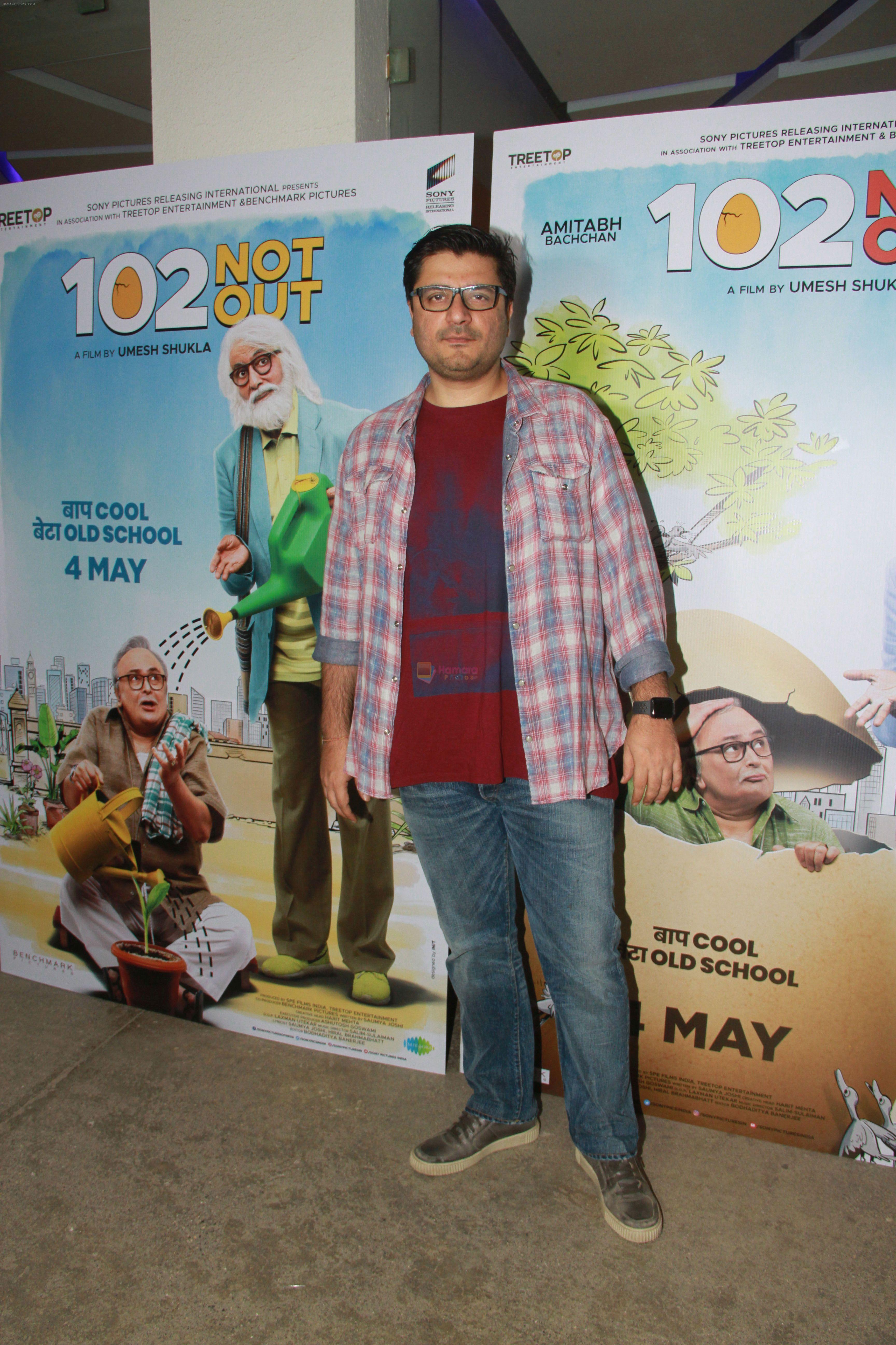 Goldie Behl at the Screening of 102 NotOut in Sunny Super sound, juhu on 1st May 2018