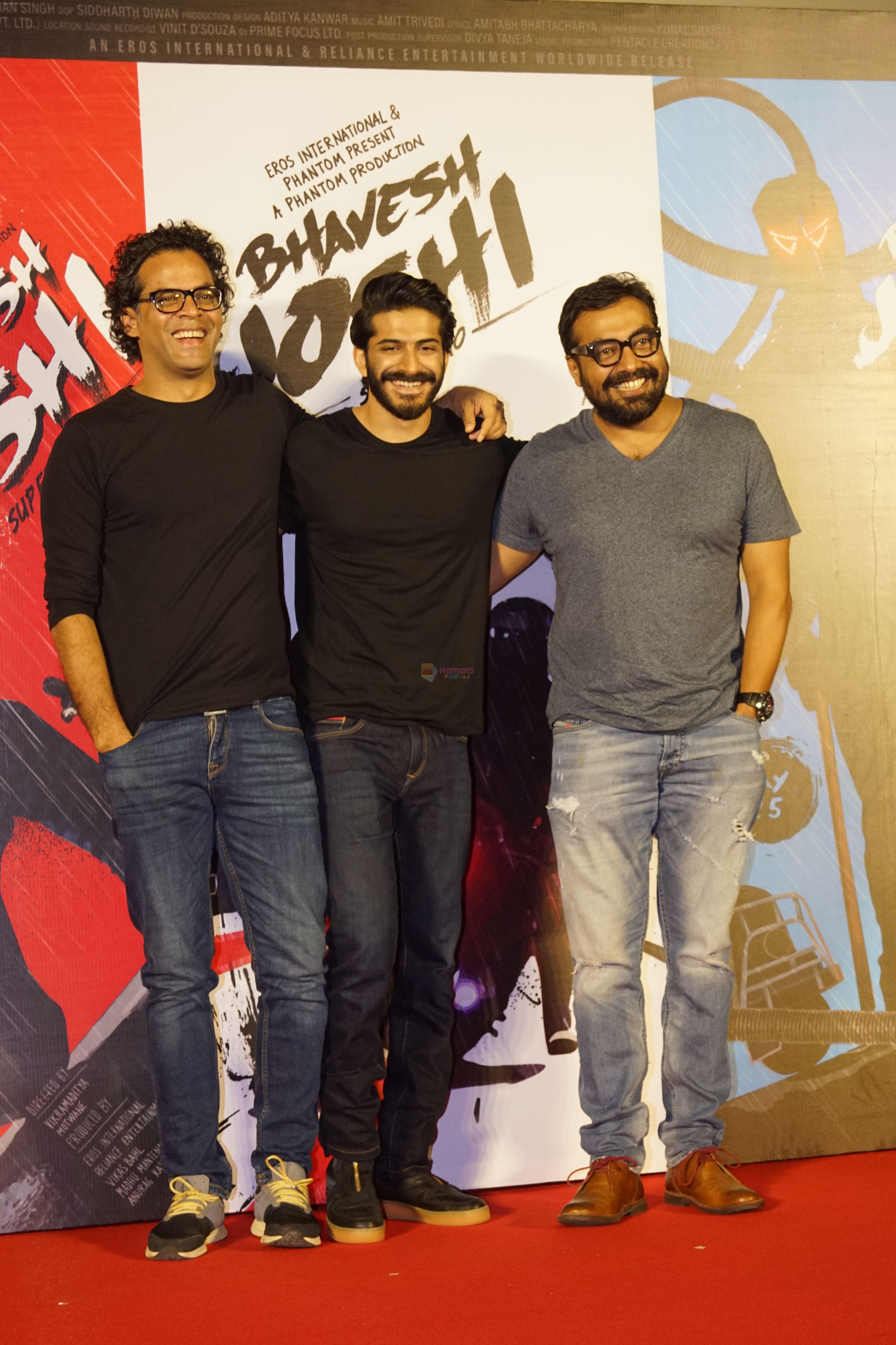 Vikramaditya Motwane, Harshvardhan Kapoor, Anurag Kashyp at Bhavesh Joshi Superhero Trailer Launch on 3rd May 2018