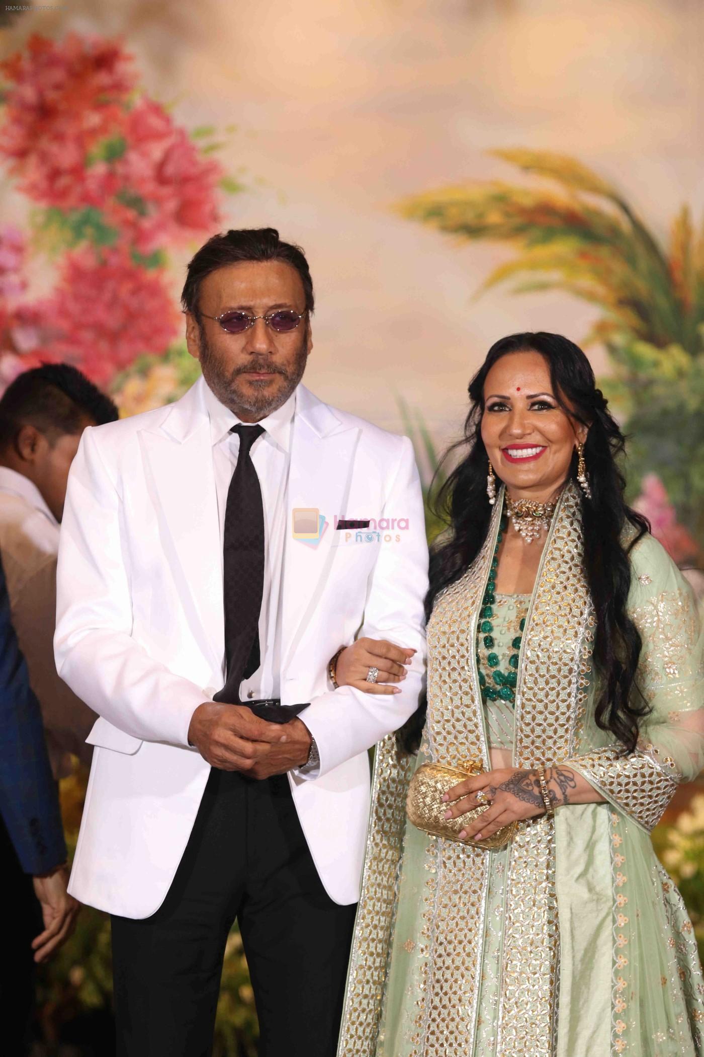 Jackie Shroff, Ayesha Shroff at Sonam Kapoor and Anand Ahuja's Wedding Reception on 8th May 2018