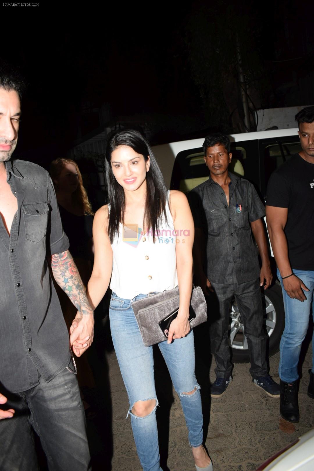 Sunny Leone with husband Daniel spotted at juhu on 18th May 2018
