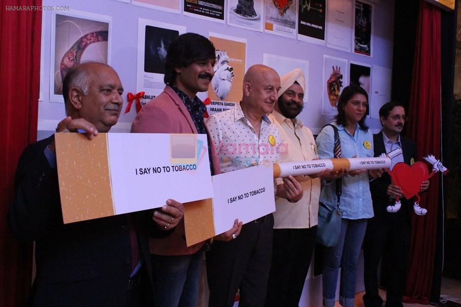 Vivek Oberoi, Anupam Kher at World No Tobacco Day 2018 event in Taj Lands end on 30th May 2018