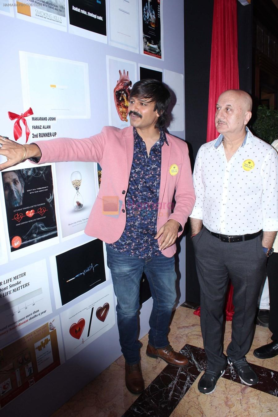 Vivek Oberoi, Anupam Kher at World No Tobacco Day 2018 event in Taj Lands end on 30th May 2018