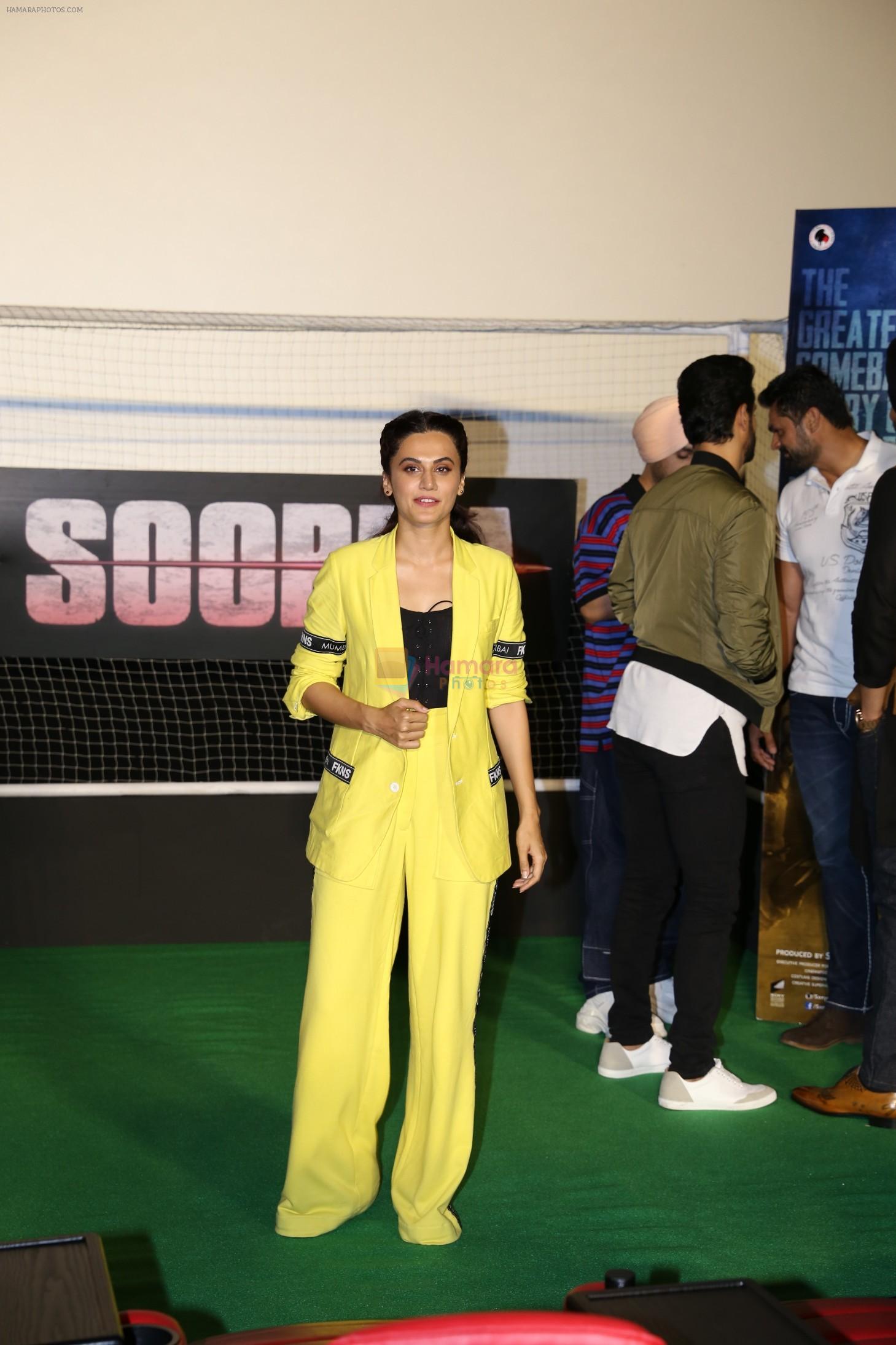 Tapsee Pannu at the Trailer launch of film Soorma at pvr juhu in mumbai on 11th June 2018