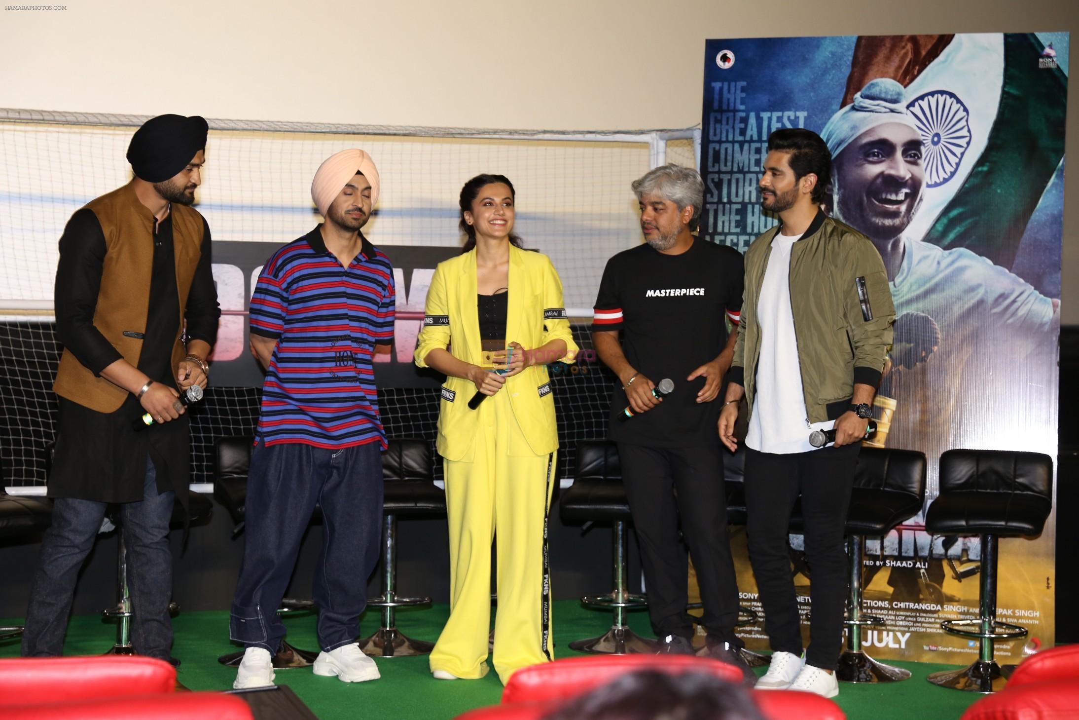 Diljit Dosanjh, Tapsee Pannu , Angad Bedi at the Trailer launch of film Soorma at pvr juhu in mumbai on 11th June 2018