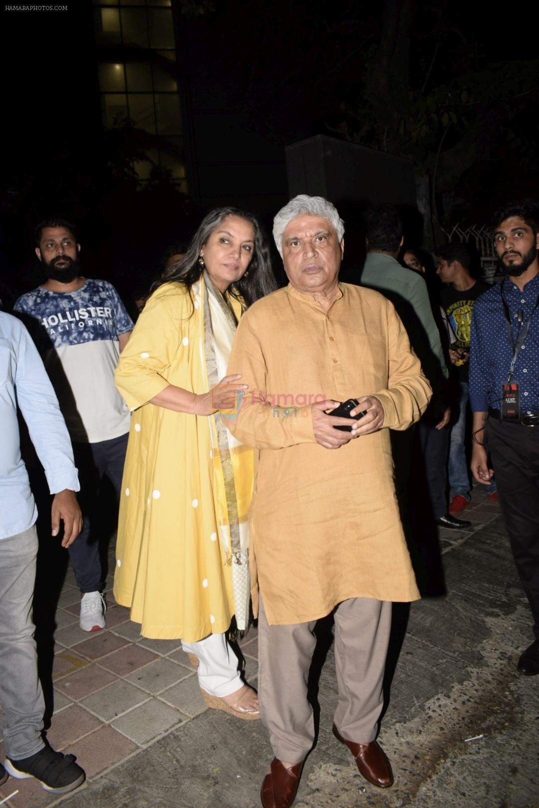 Shabana Azmi, Javed Akhtar at the Screening of Lust stories in bandra on 13th June 2018