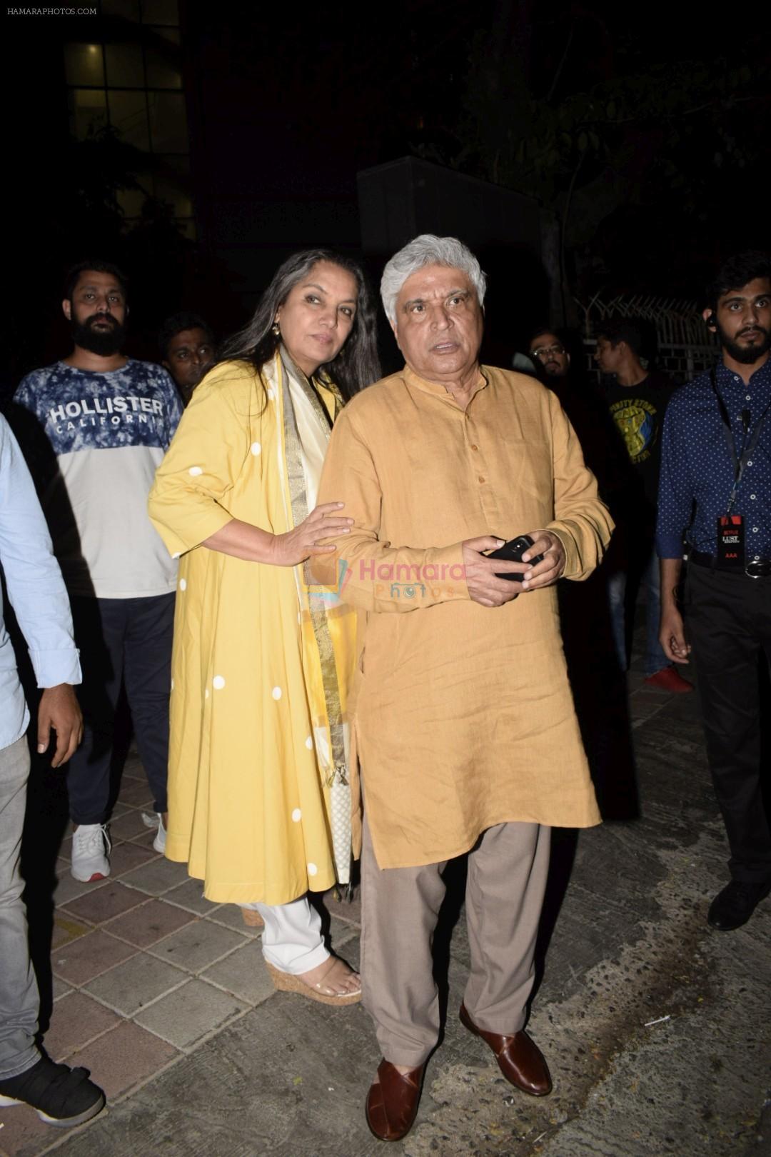 Shabana Azmi, Javed Akhtar at the Screening of Lust stories in bandra on 13th June 2018