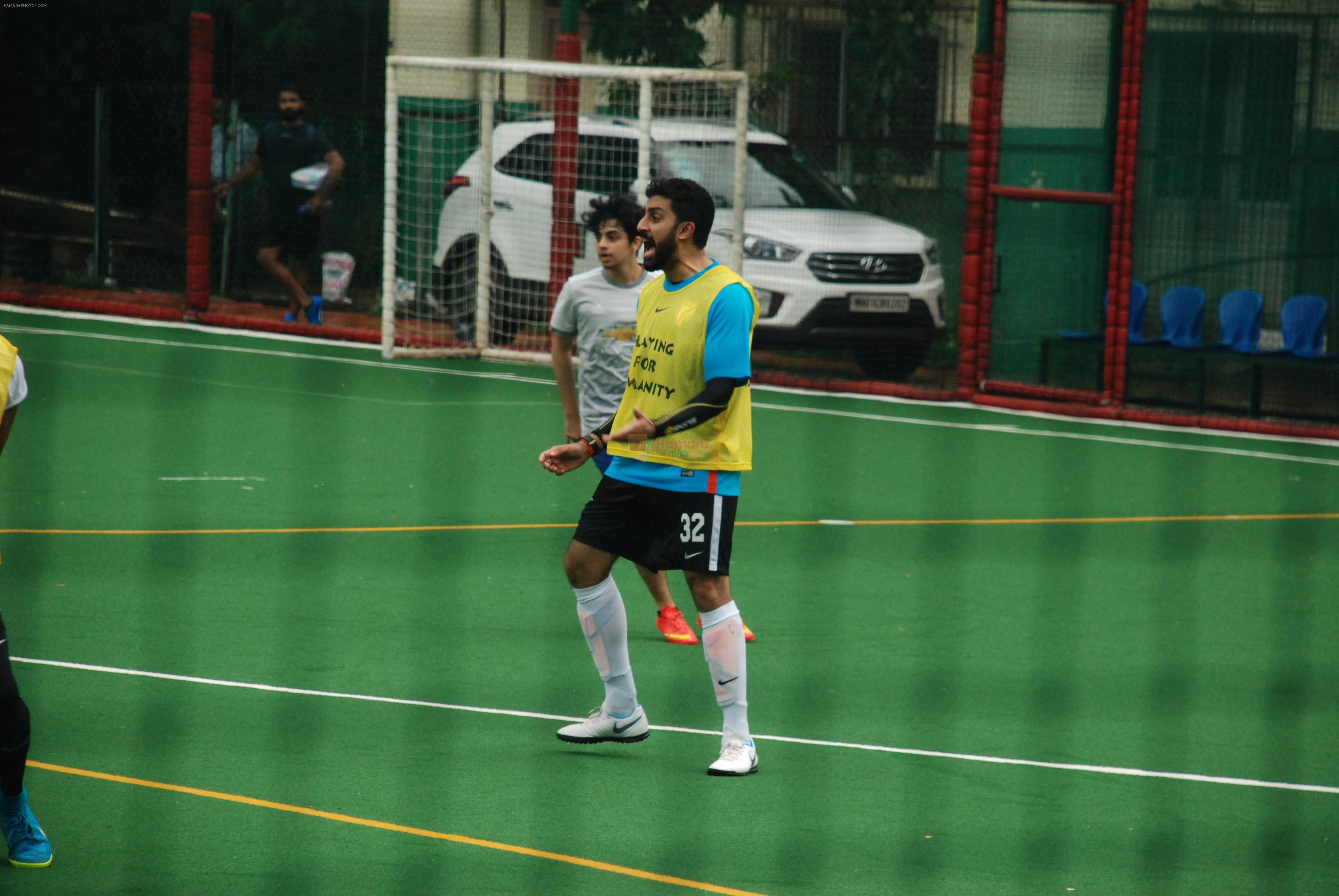 Abhishek Bachchan spotted playing football in bandra on 17th June 2018