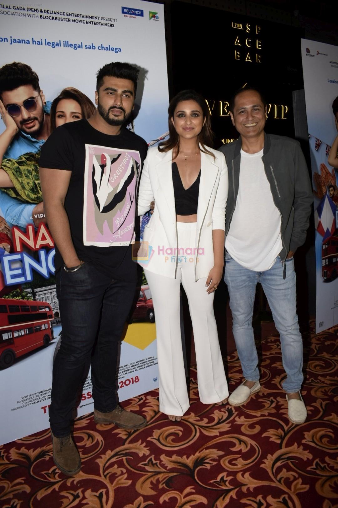 Parineeti Chopra, Arjun Kapoor, Vipul Shah at Wrapup party of film Namaste England in andheri on 20th June 2018