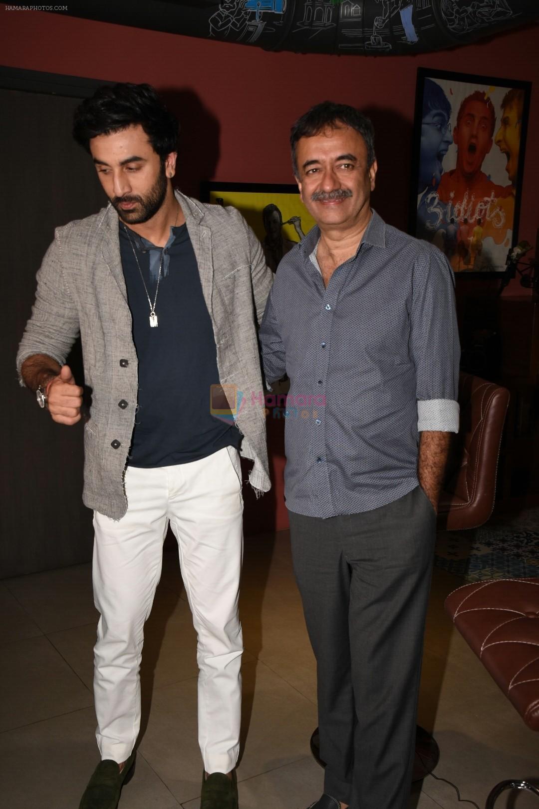 Ranbir Kapoor & Rajkumar Hirani during the promotions of thier film Sanju at Rajkumar Hirani's office on 20th June 2018