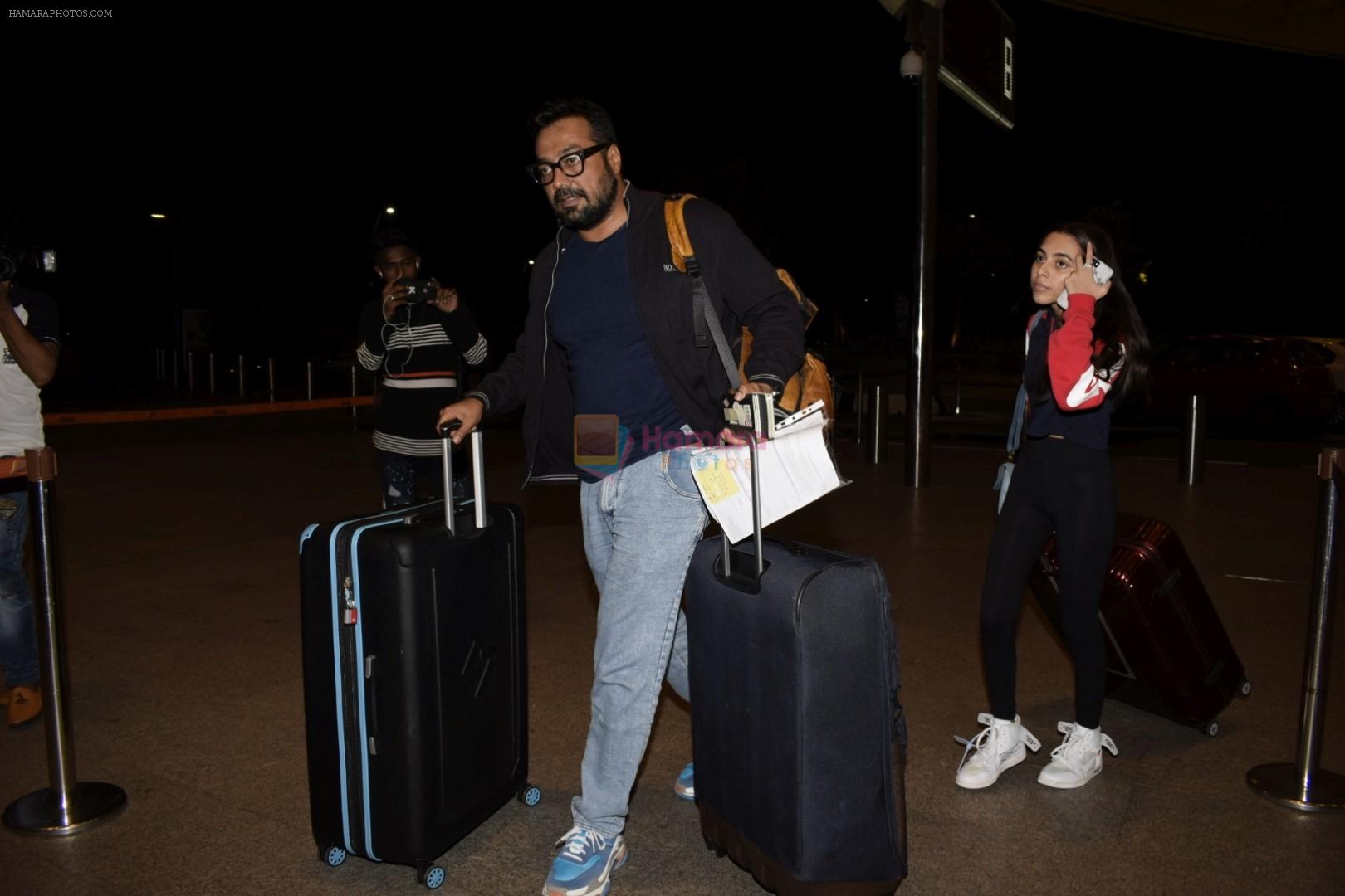 Anurag Kashyap leaving for IIFA at international airport in mumbai on 21st June 2018