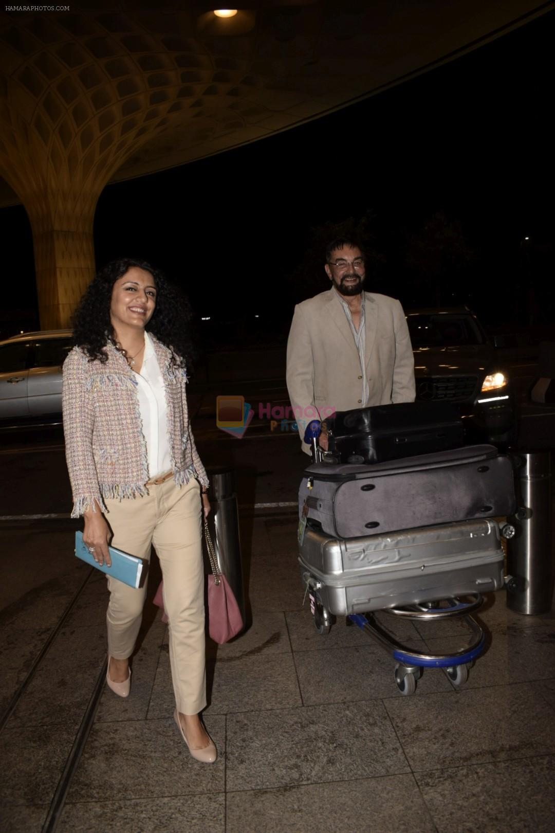 Kabir Bedi, Parveen Dusanj leaving for IIFA at international airport in mumbai on 21st June 2018