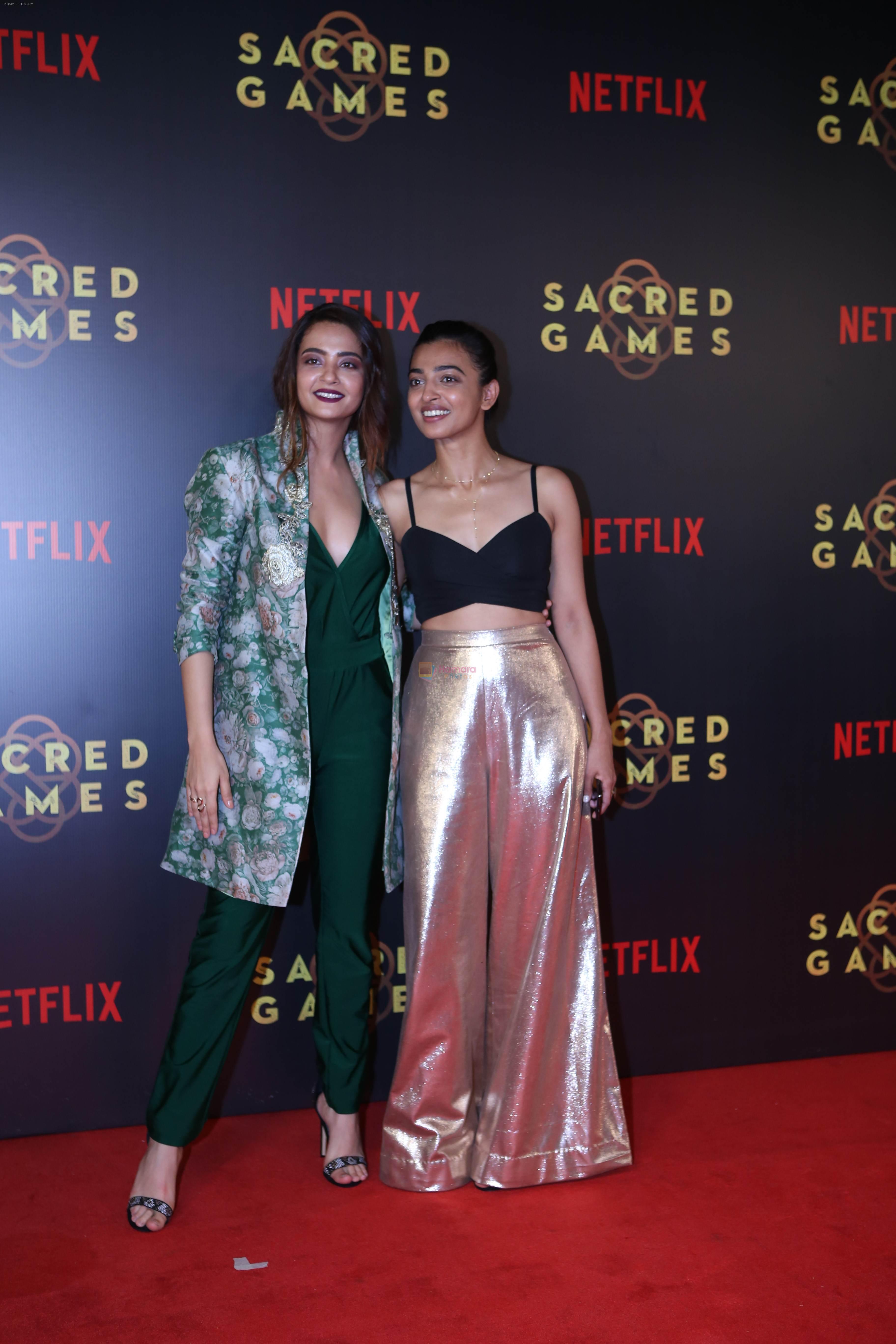 Surveen Chawla, Radhika Apte at the Screening of Netflix Sacred Games in pvr icon Andheri on 28th June 2018