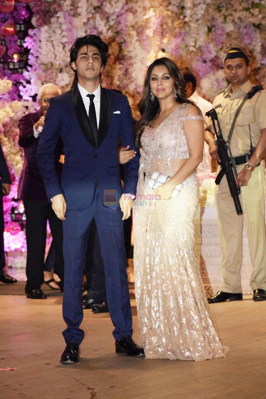 Gauri Khan, Aryan Khan at Akash Ambani & Shloka Mehta engagement at Antilia in mumbai on 30th June 2018