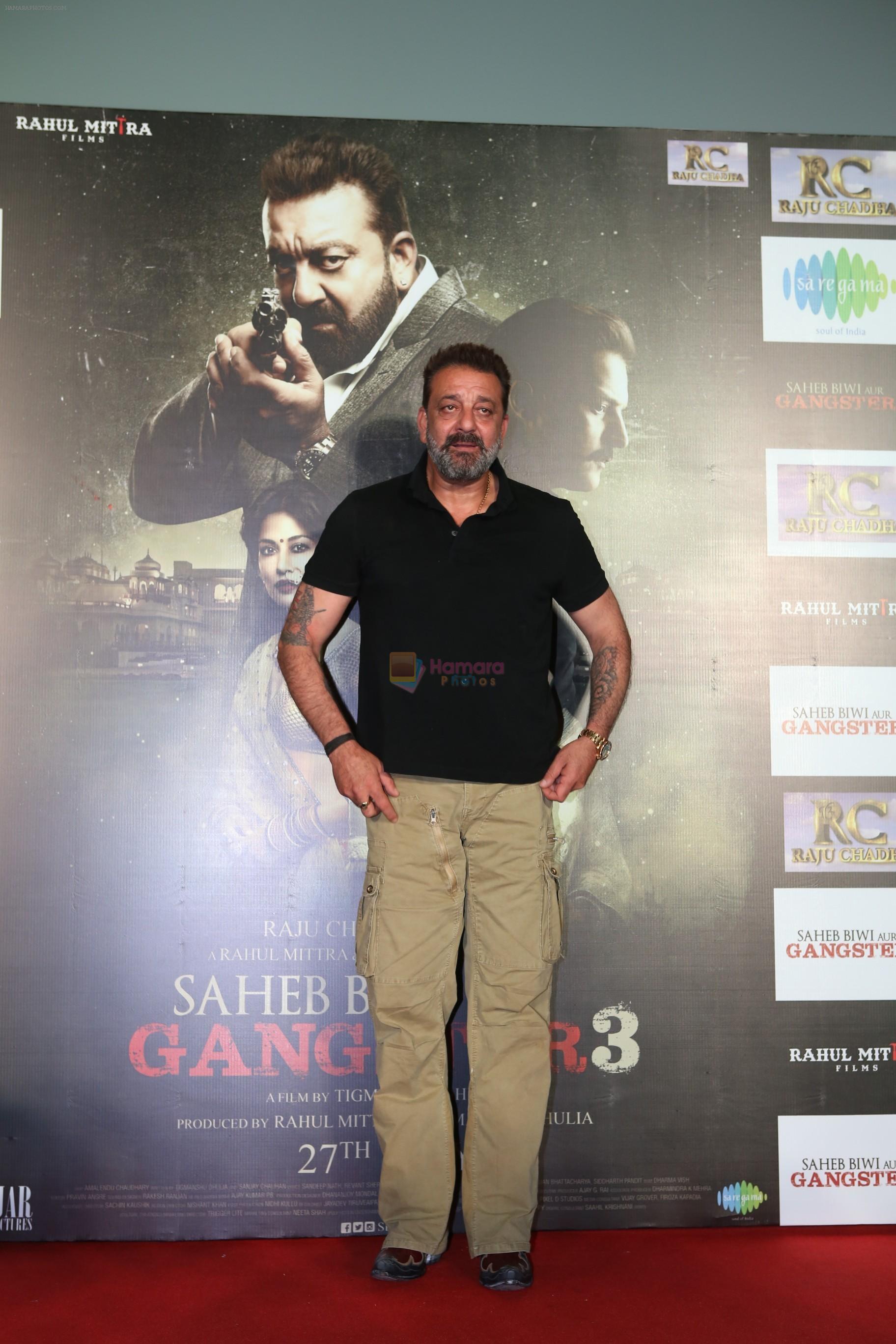 Sanjay Dutt at the Trailer launch of film Saheb Biwi aur Gangster 3 in pvr ecx in andheri on 29th June 2018