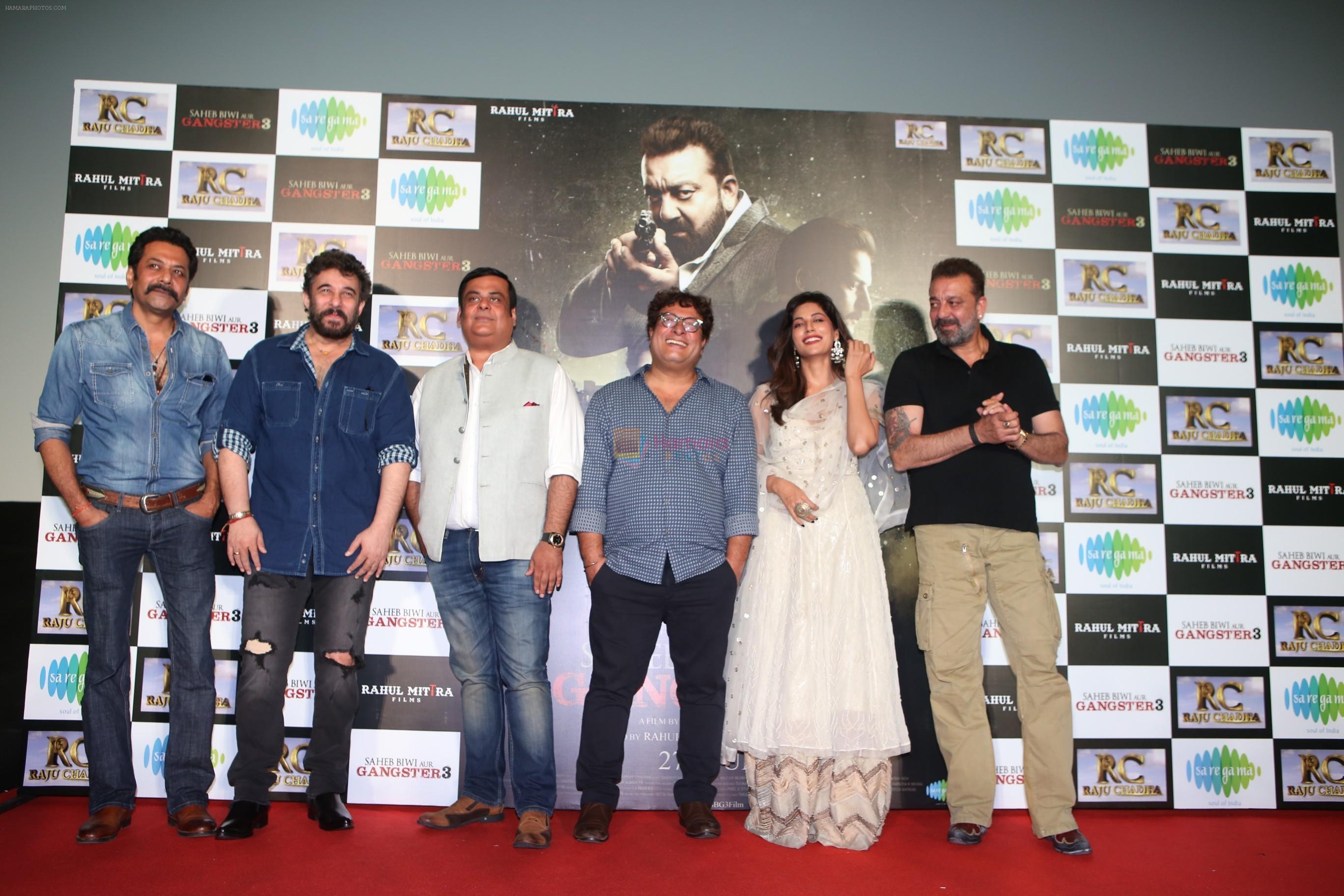 Chitrangada Singh, Sanjay Dutt, Deepak Tijori at the Trailer launch of film Saheb Biwi aur Gangster 3 in pvr ecx in andheri on 29th June 2018