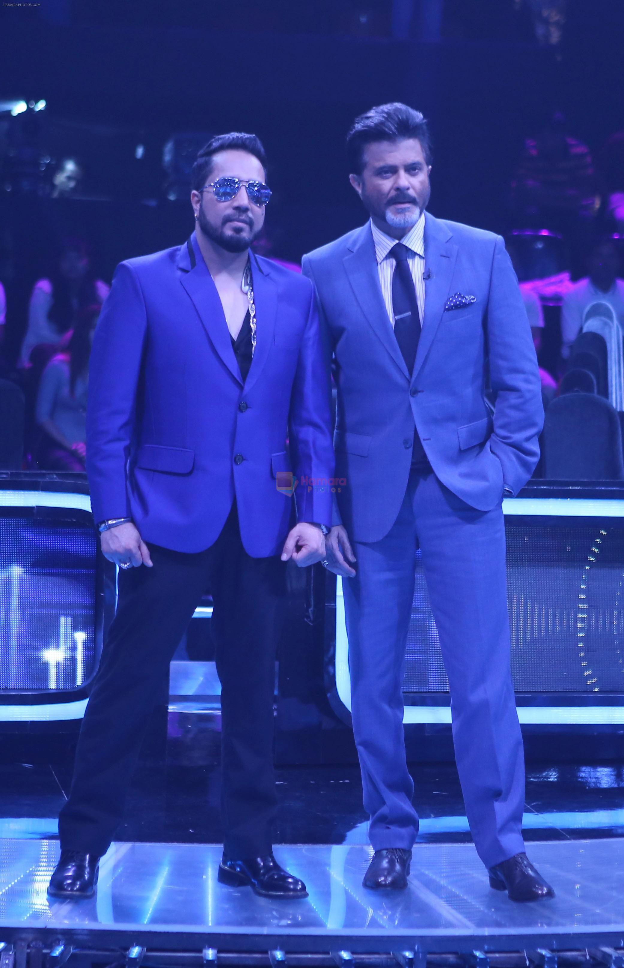 Anil Kapoor, Mika Singh on the sets of Star Plus's Dil Hai Hindustani 2 at filmcity on 23rd July 2018