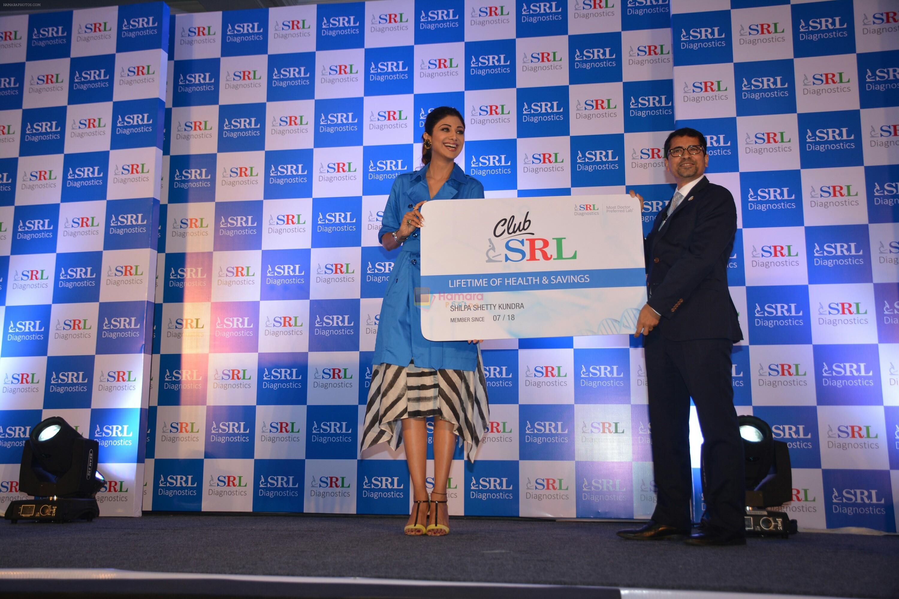 Shilpa Shetty announced the brand ambassador for SRL dignostics at Taj Lands End bandra on 24th July 2018