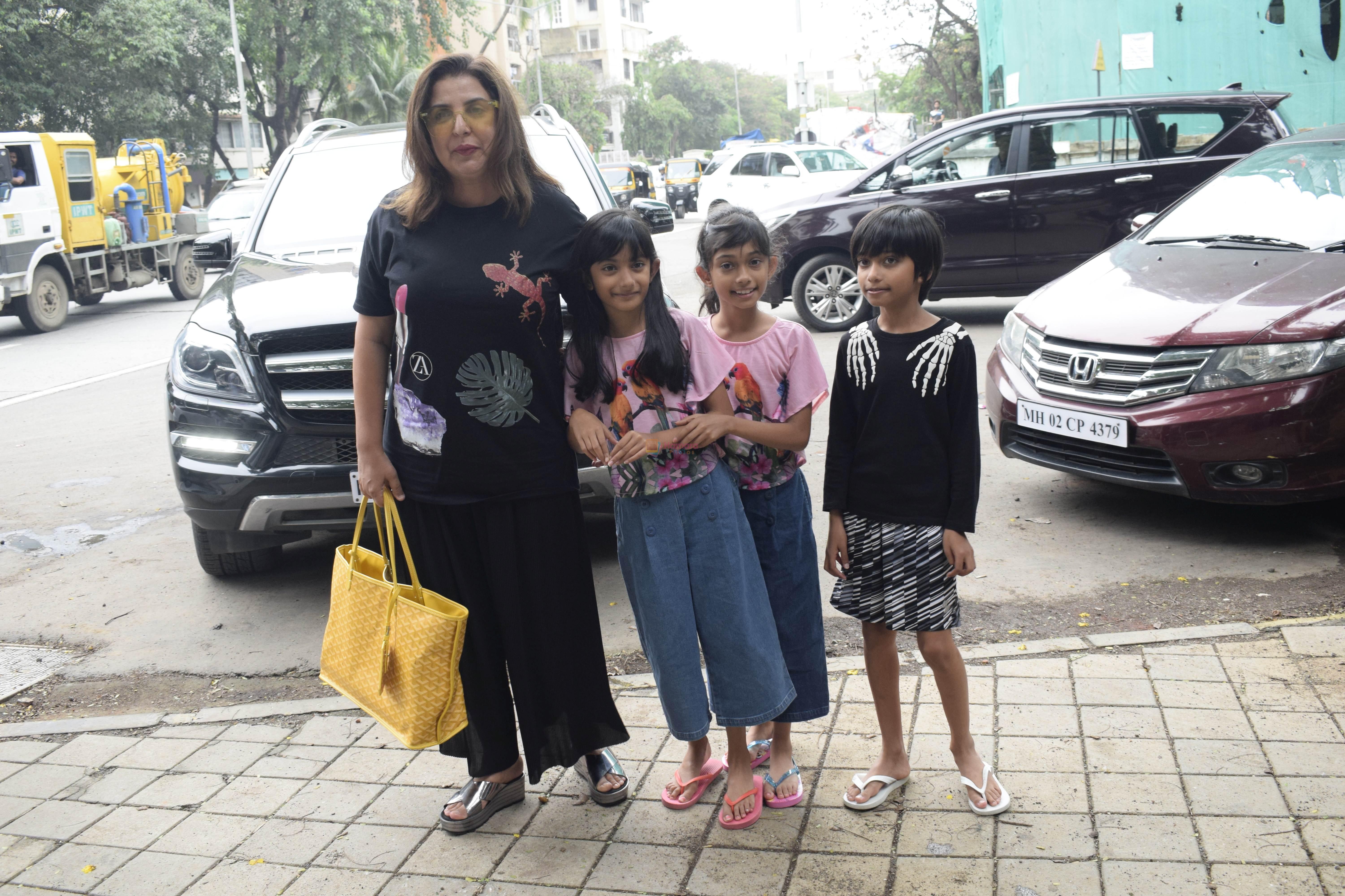 Farah Khan spotted at Kromakay salon in juhu on 24th July 2018
