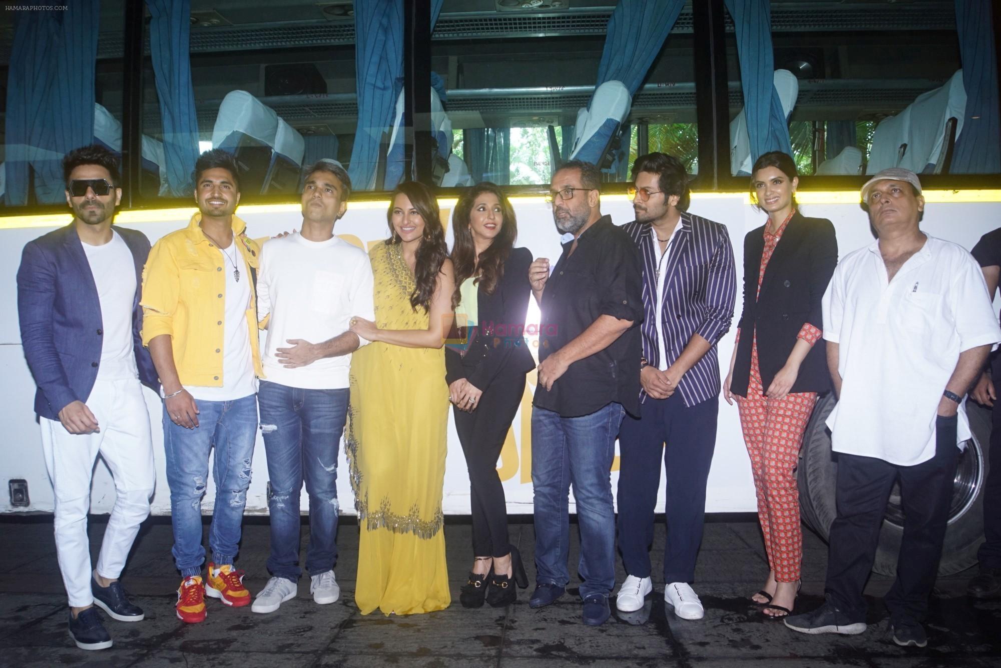 Sonakshi Sinha, Diana Penty, Ali Fazal,Jassi Gill, Aparshakti Khurana, Krishika Lulla, Anand L Rai, Mudassar Aziz at the trailer launch of happy phirr bhag jayegi on 25th July 2018