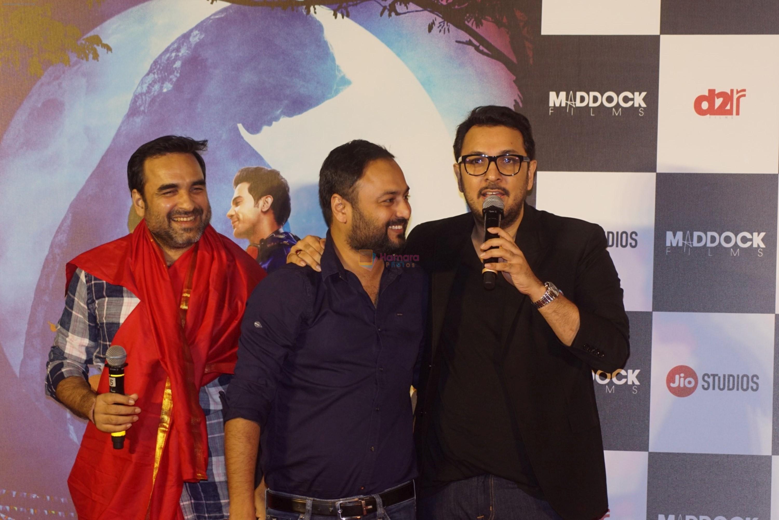 Pankaj Tripathi, Dinesh Vijan, Amar Kaushik at the Trailer Launch of Film Stree on 26th July 2018