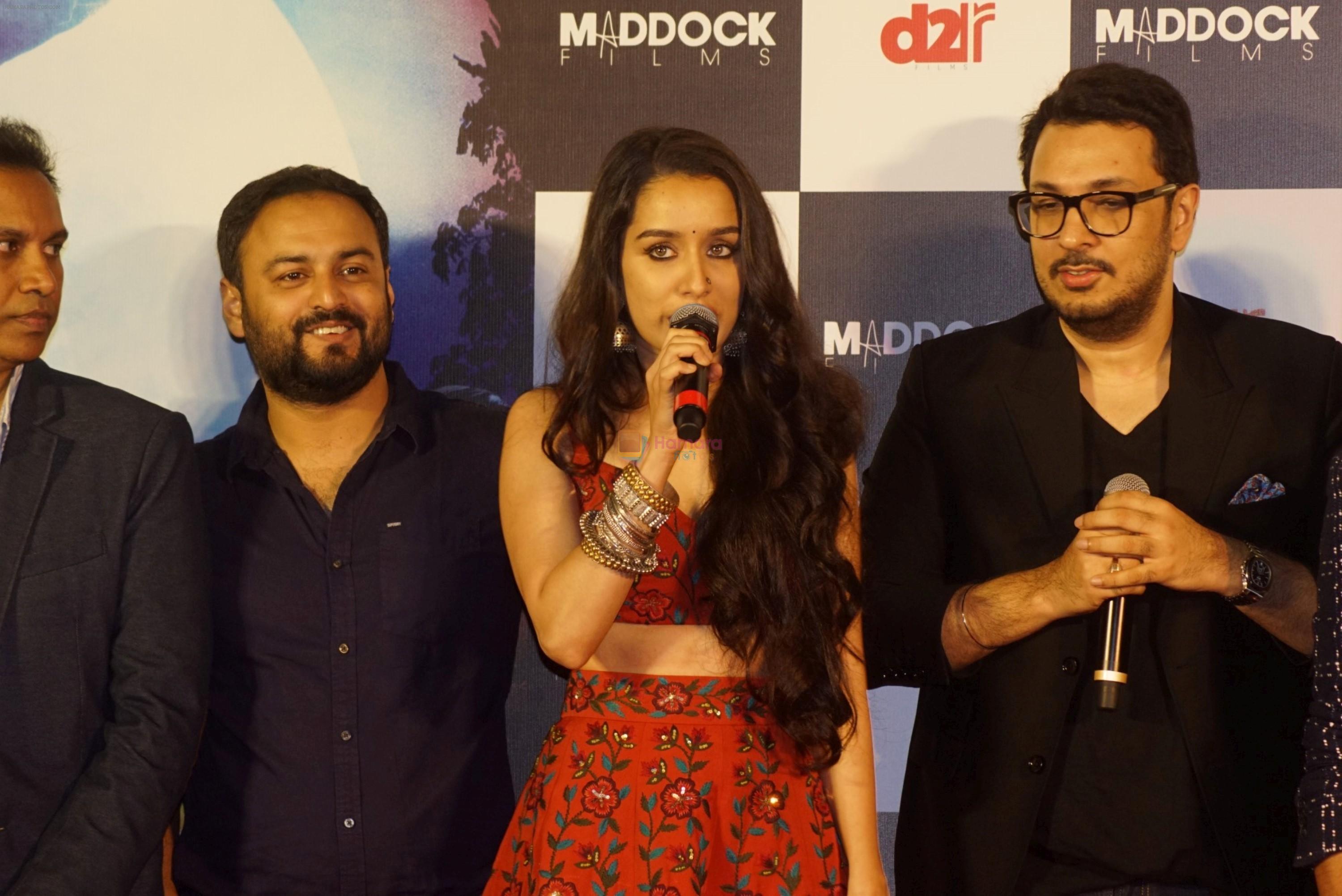 Shraddha Kapoor, Dinesh Vijan at the Trailer Launch of Film Stree on 27th July 2018