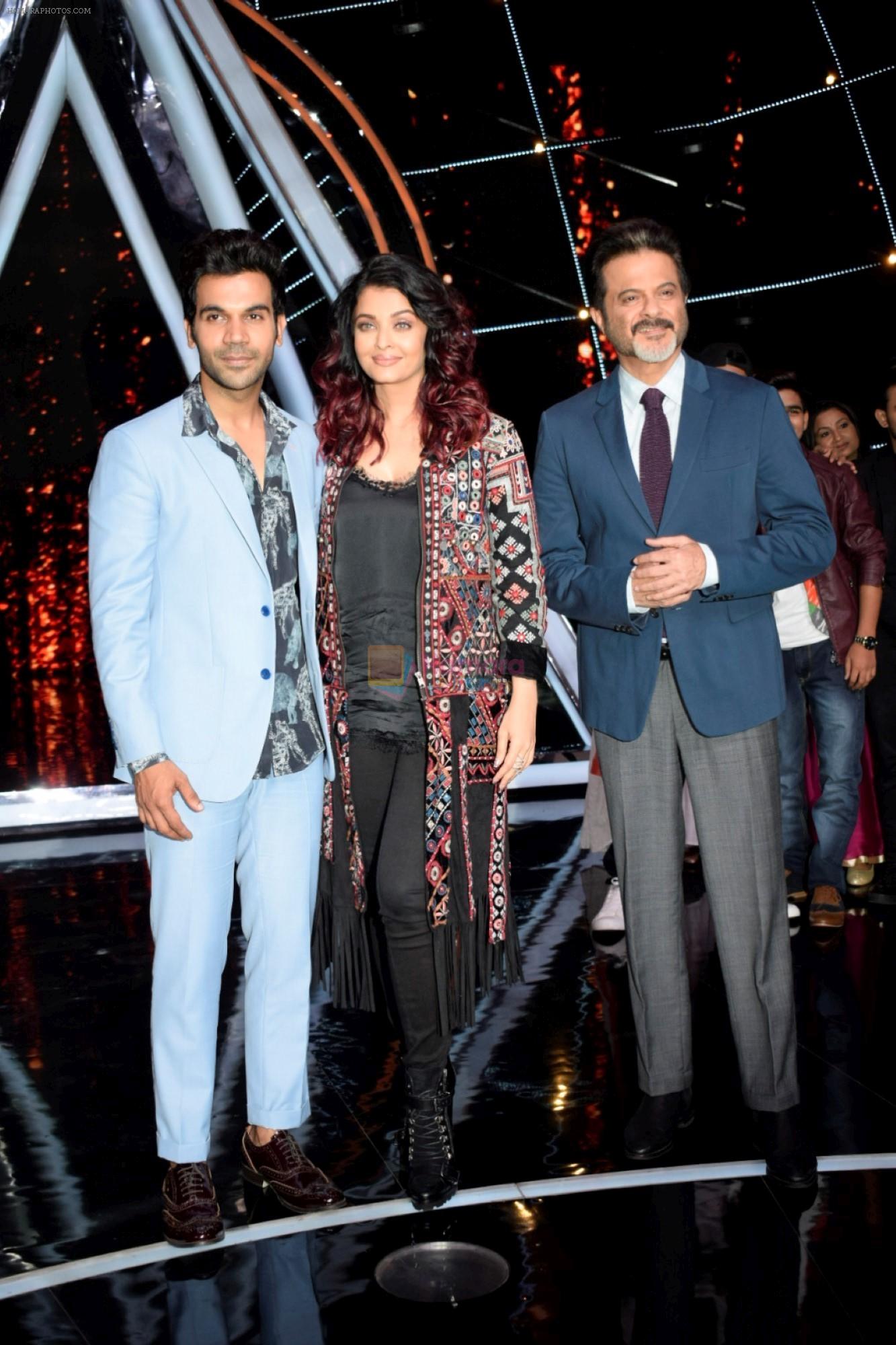 Anil Kapoor, Aishwarya Rai Bachchan, Rajkummar Rao at the promotions of film Fanney Khan On The Sets Of Indian Idol in Yashraj Studio, Andheri on 1st Aug 2018