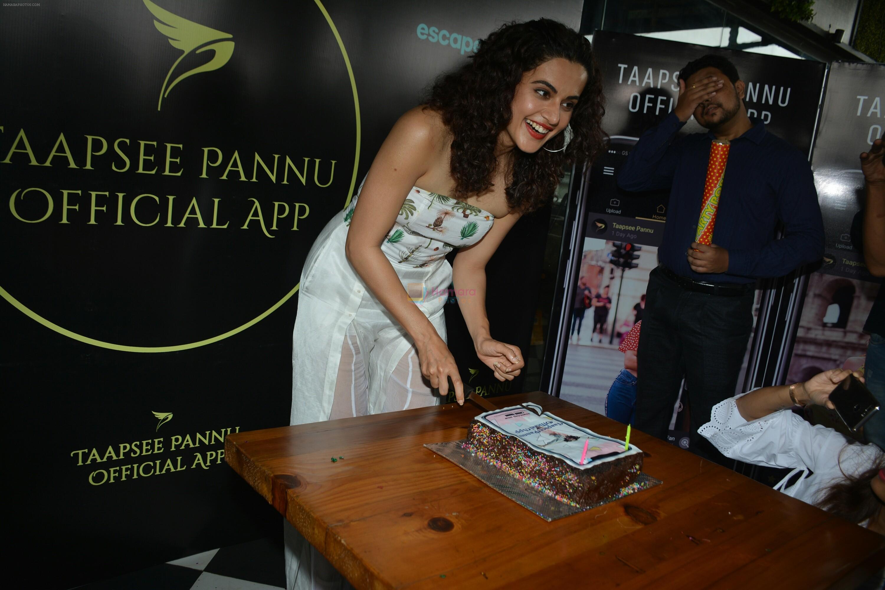 Taapsee Pannu official app launch at bombay adda bandra on 1st Aug 2018