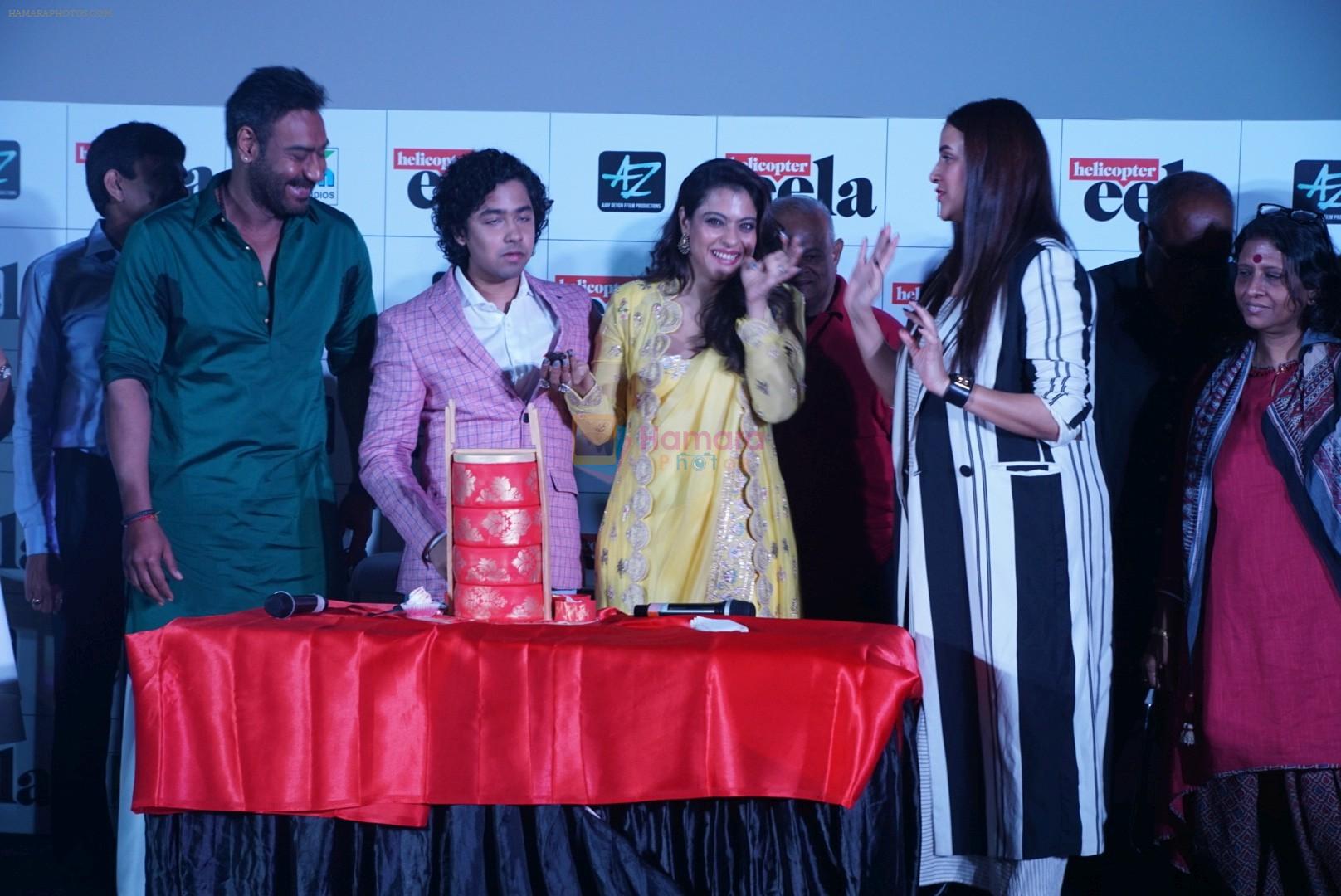 Kajol, Ajay Devgan, Neha Dhupia, Riddhi Sen, Pradeep Sarkar at the Trailer launch of film Helicopter Eela in pvr juhu on 5th Aug 2018